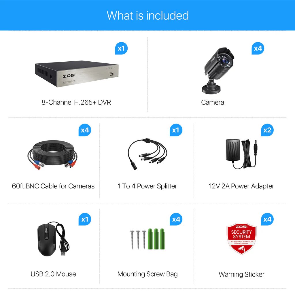 C211 1080P Security Camera System + 8 Channel DVR + Optional 2TB Hard Drive - Image 12
