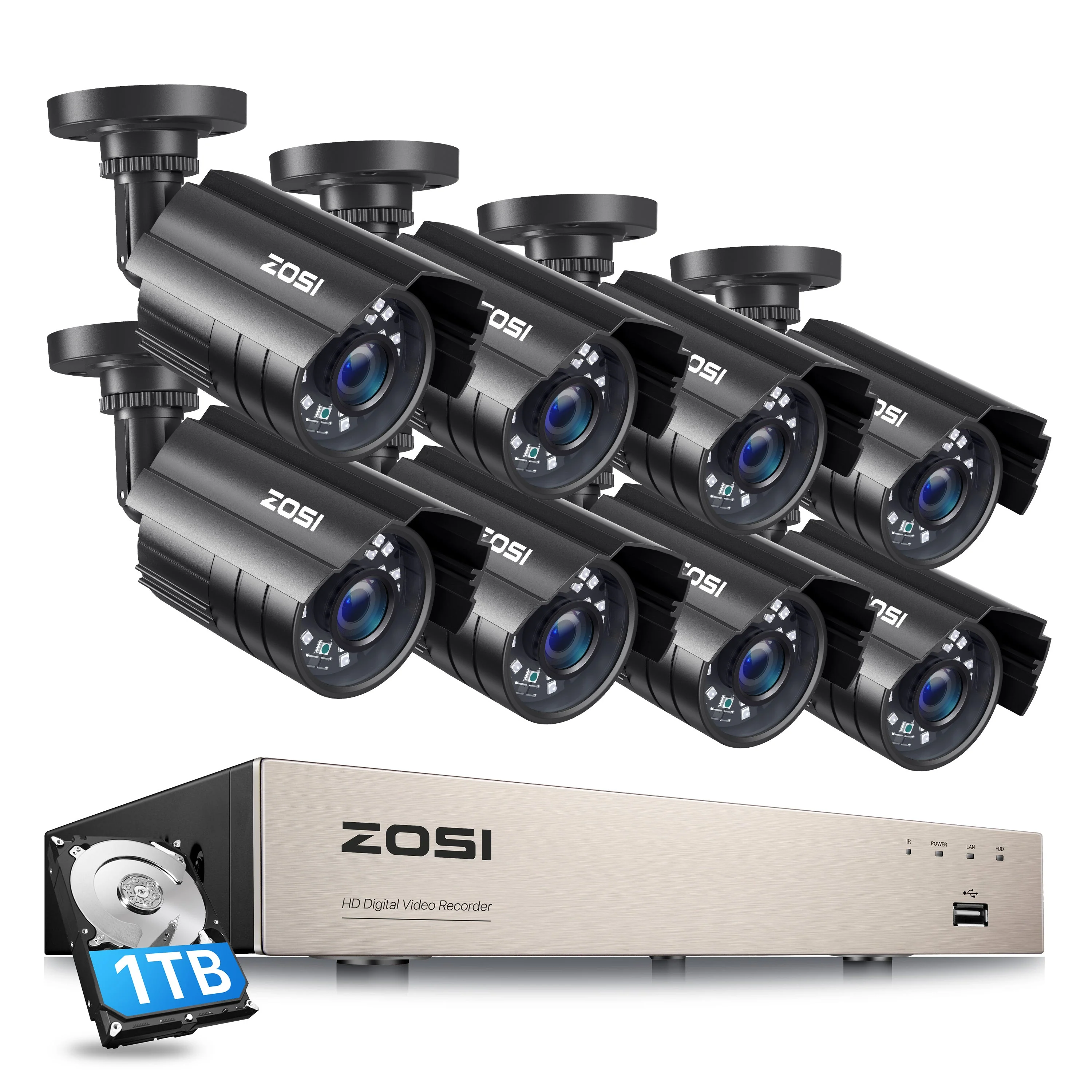 C211 1080P Security Camera System + 8 Channel DVR + Optional 2TB Hard Drive - Image 16