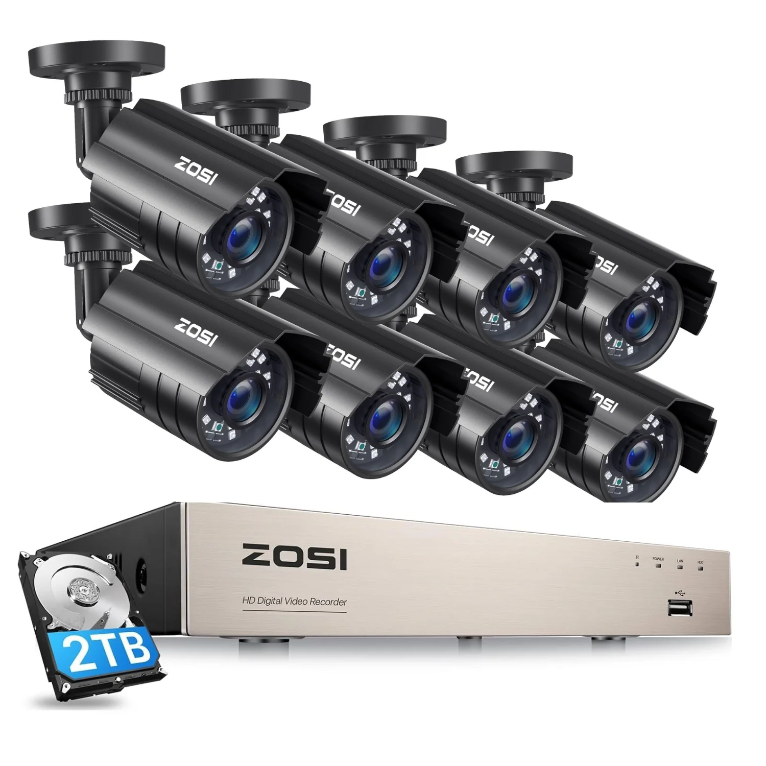 C211 1080P Security Camera System + 8 Channel DVR + Optional 2TB Hard Drive - Image 17