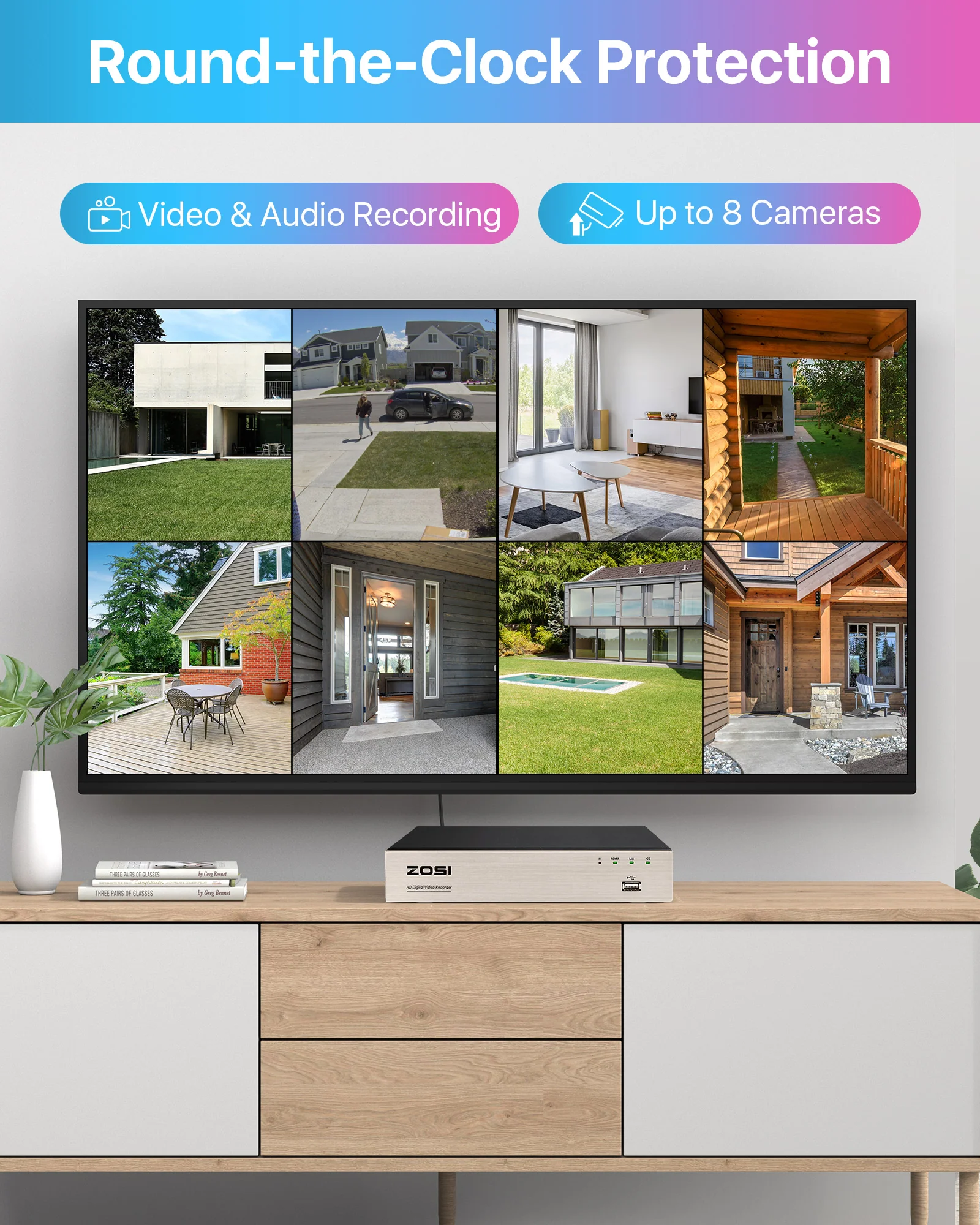 C211 1080P Security Camera System + 8 Channel DVR + Optional 2TB Hard Drive - Image 9