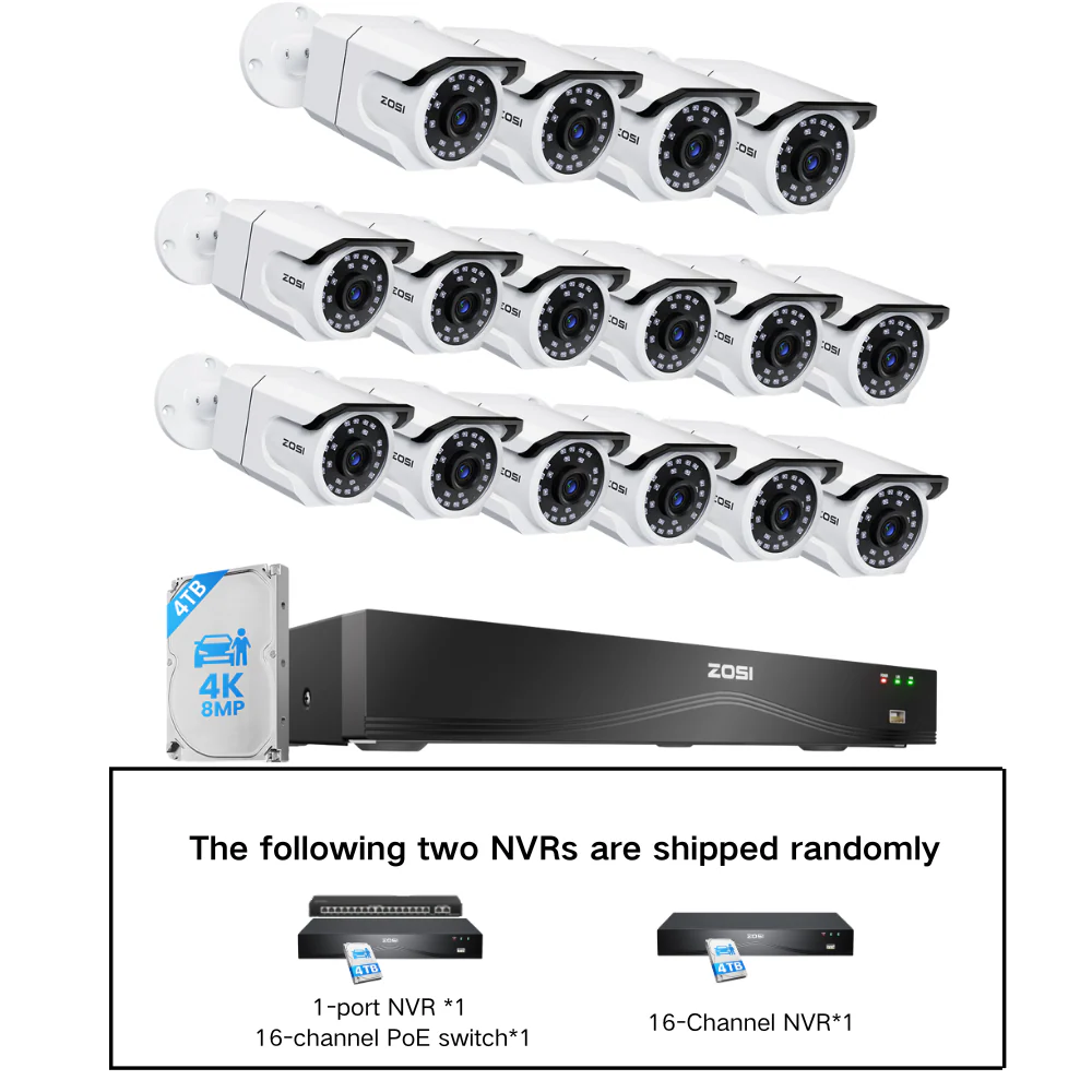 C105 4K 16 Channel Security System + Up to 16 Cameras + 4TB Hard Drive - Image 17