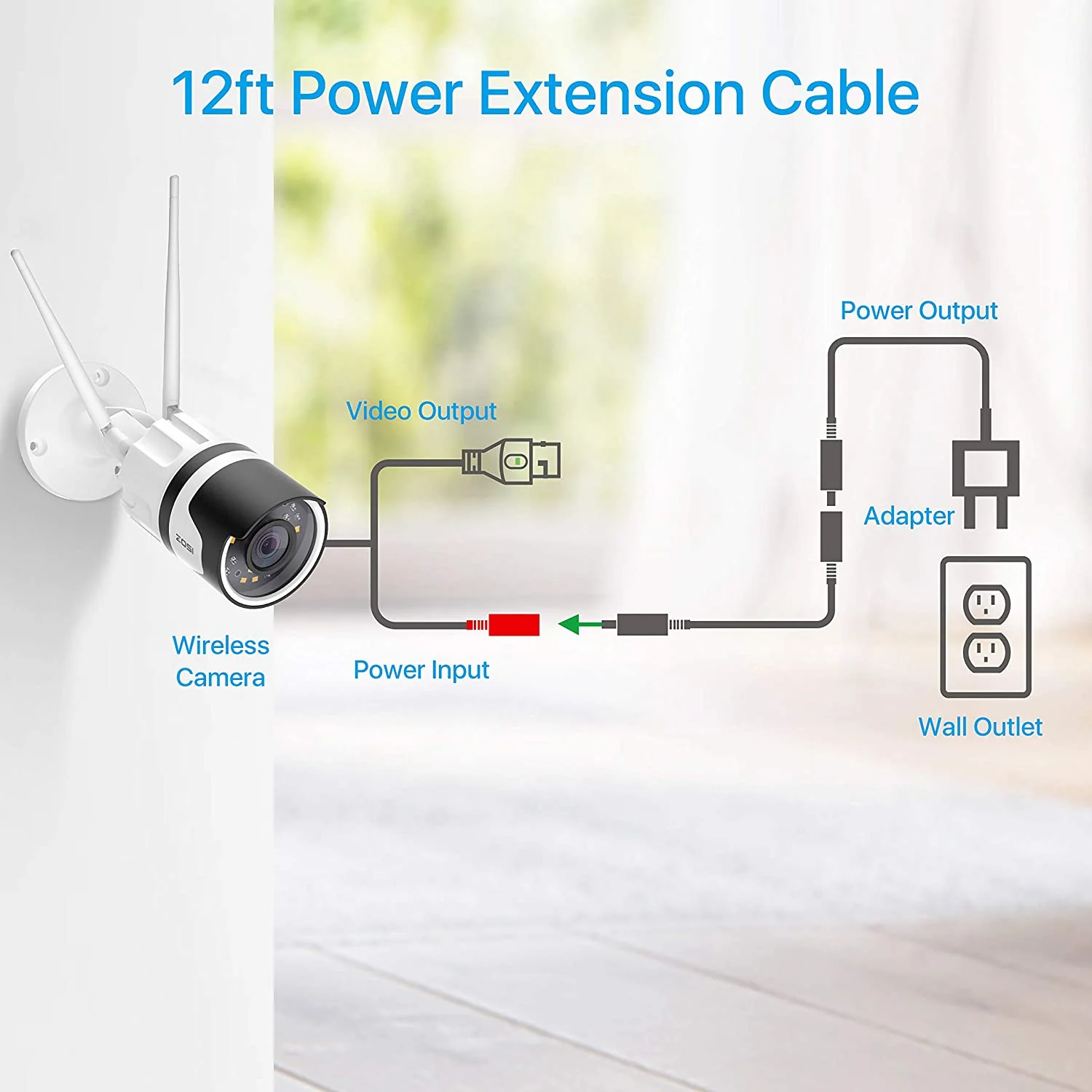 2 Pack 12ft 12V DC Power Extension Cable,Male to Female Plug Extender Cord - Image 4