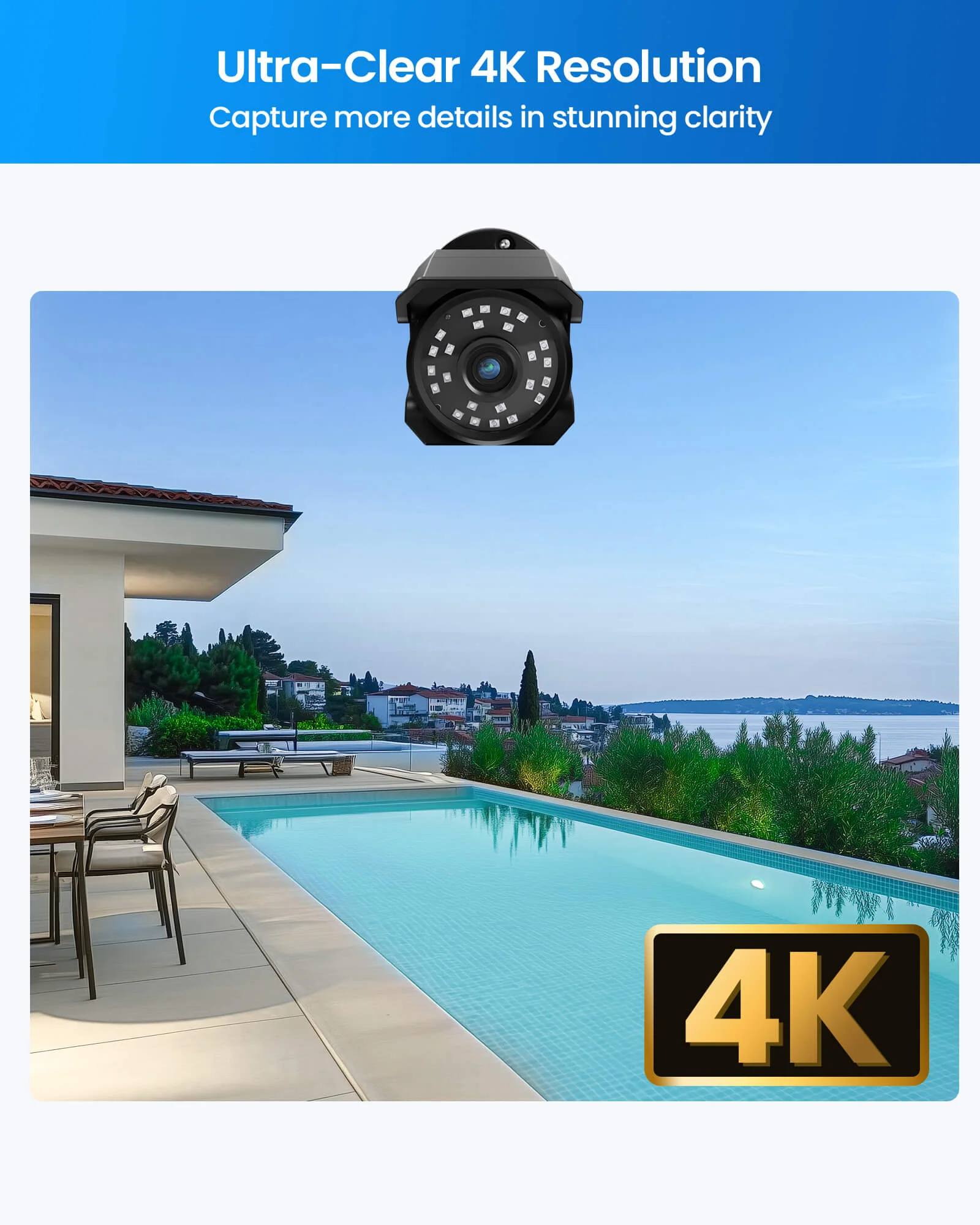 C105 4K 8CH PoE Security System with Audio + Up to 8 Cameras + 2TB Hard Drive - Image 3