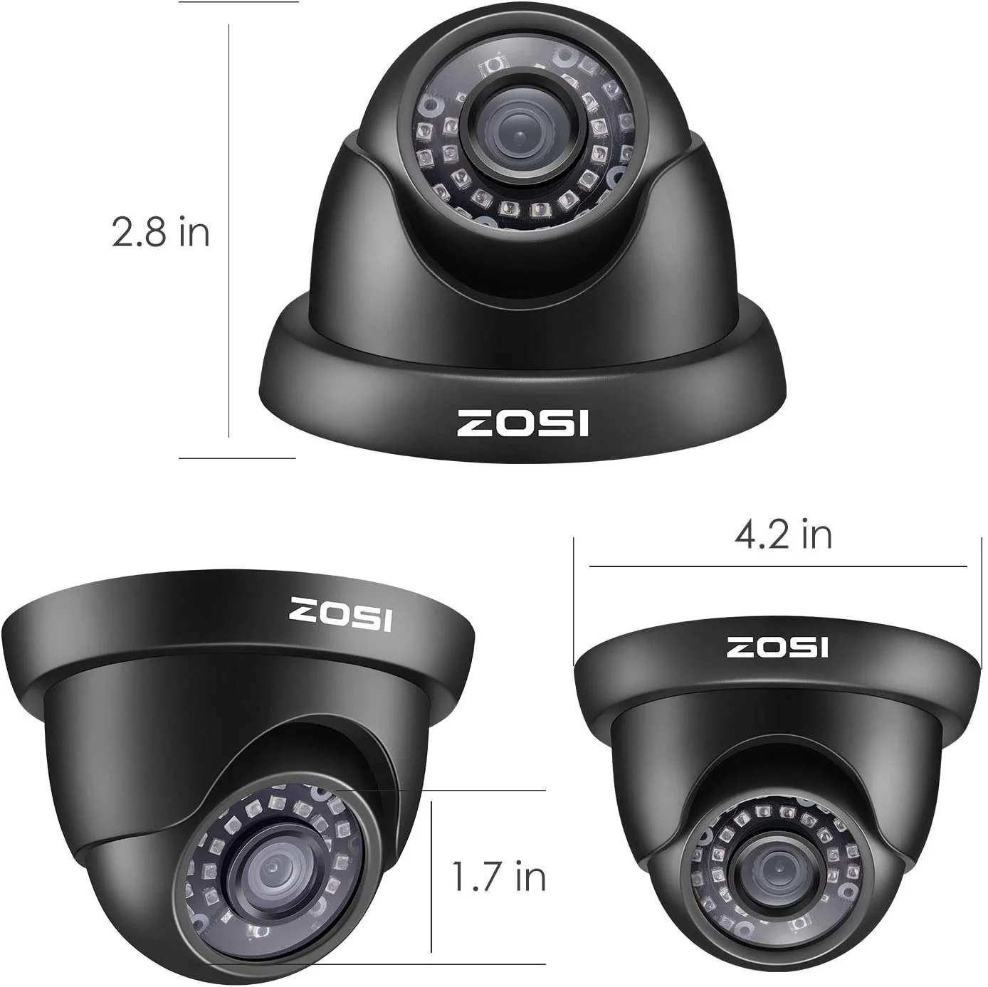 C419 2pack/4pack 1080P HD-TVI Security Camera + 60ft BNC Cable (ZG4192B) - Image 3