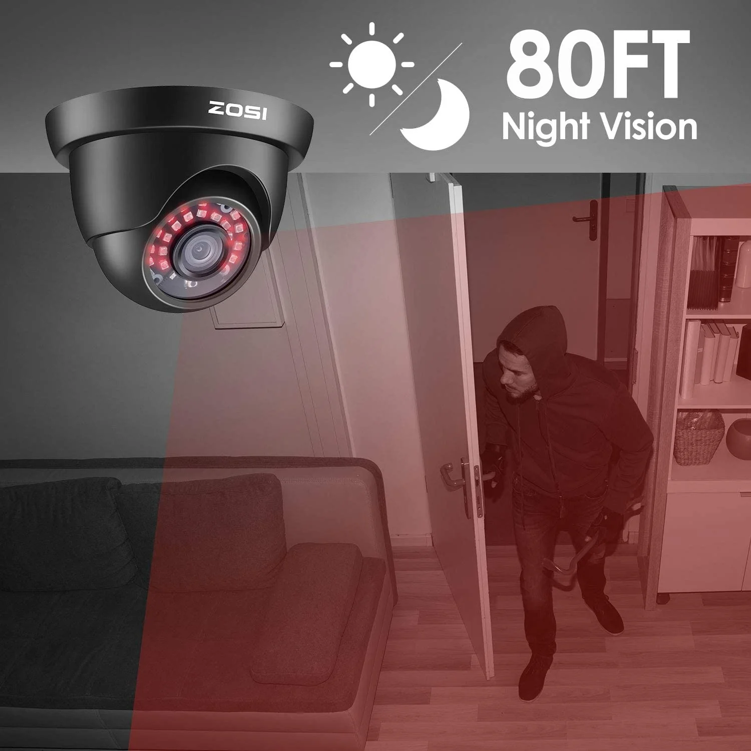C419 2pack/4pack 1080P HD-TVI Security Camera + 60ft BNC Cable (ZG4192B) - Image 6