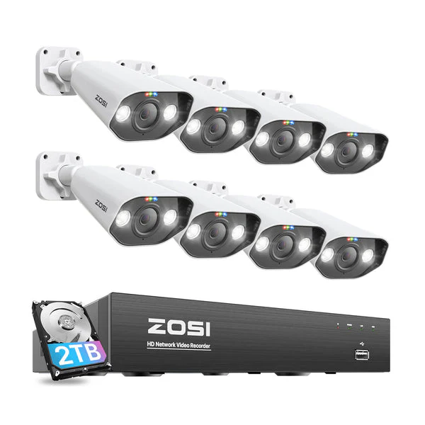 C182 5MP Security Camera System + 4K 8CH PoE NVR with 2TB HDD - Image 14