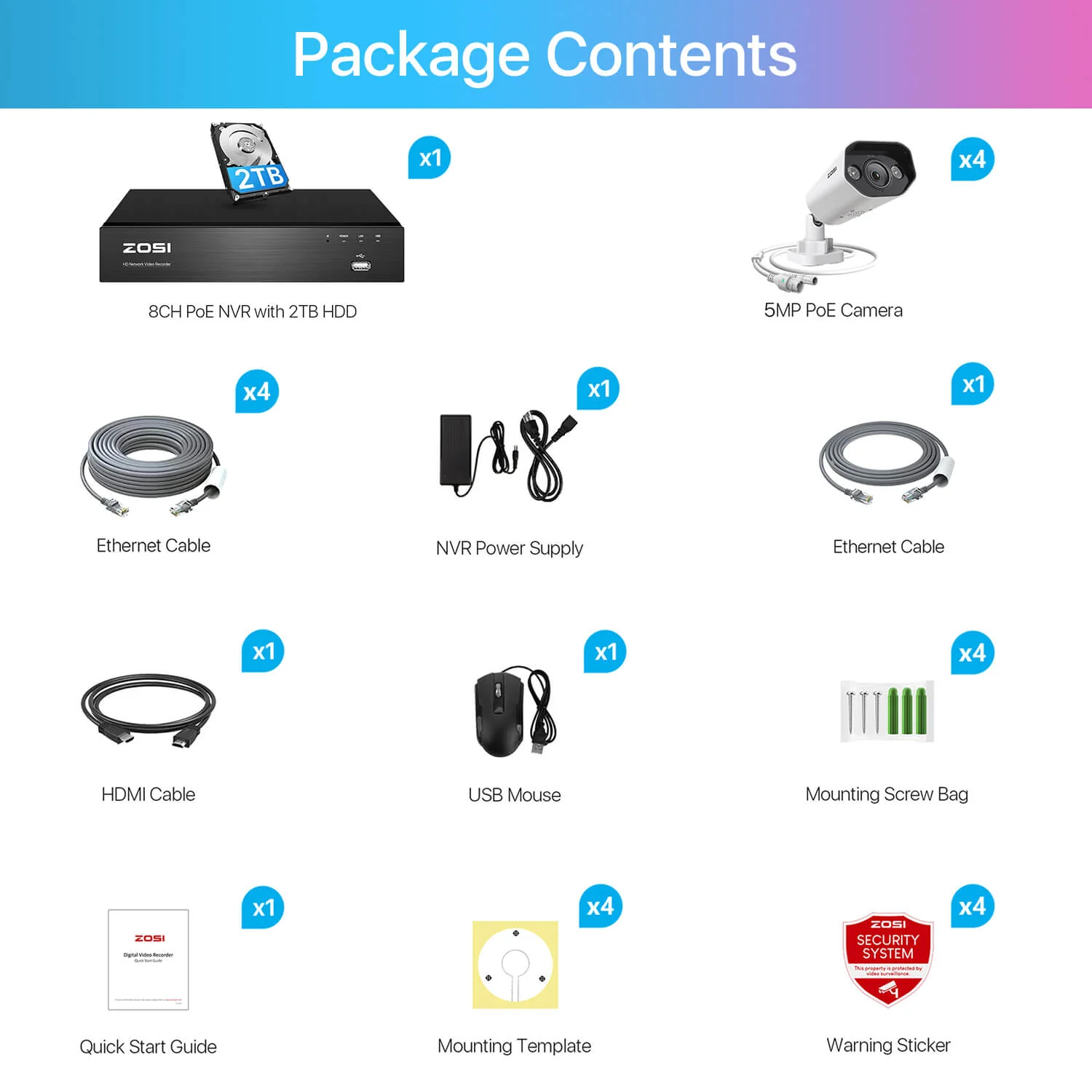 C182 5MP Security Camera System + 4K 8CH PoE NVR with 2TB HDD - Image 15