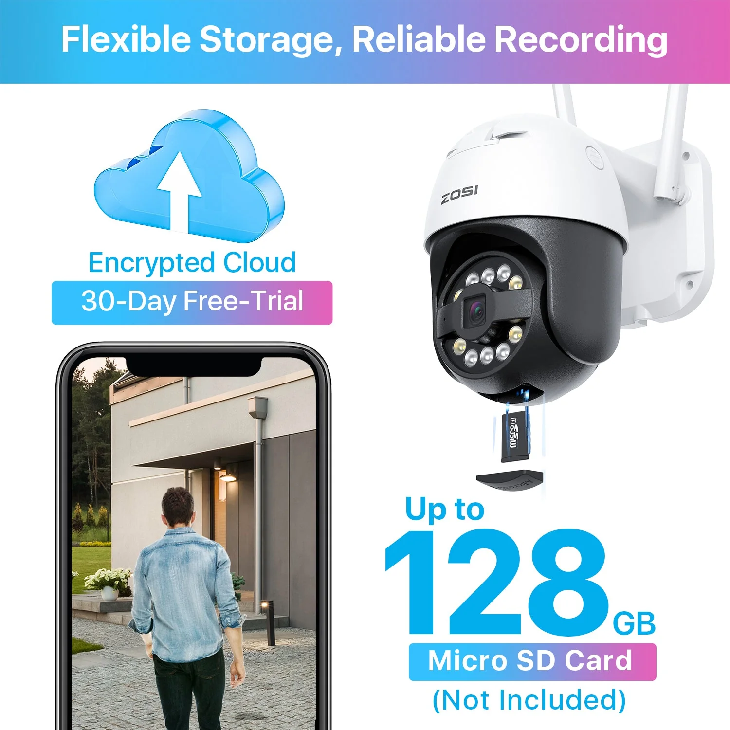 C296 4K/5MP 2.4GHz PTZ Humanoid Tracking Camera - Image 4