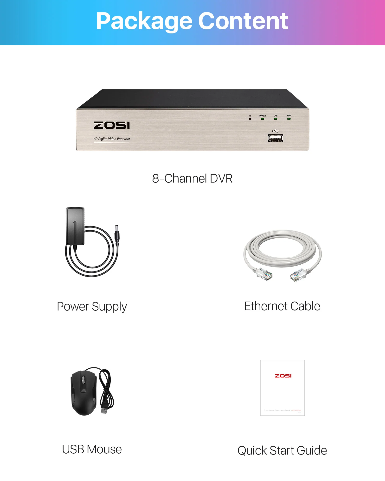 8 Channel 1080P HD Digital Video Recorder DVR (ZR08VMA/ZR08VNA) - Image 8