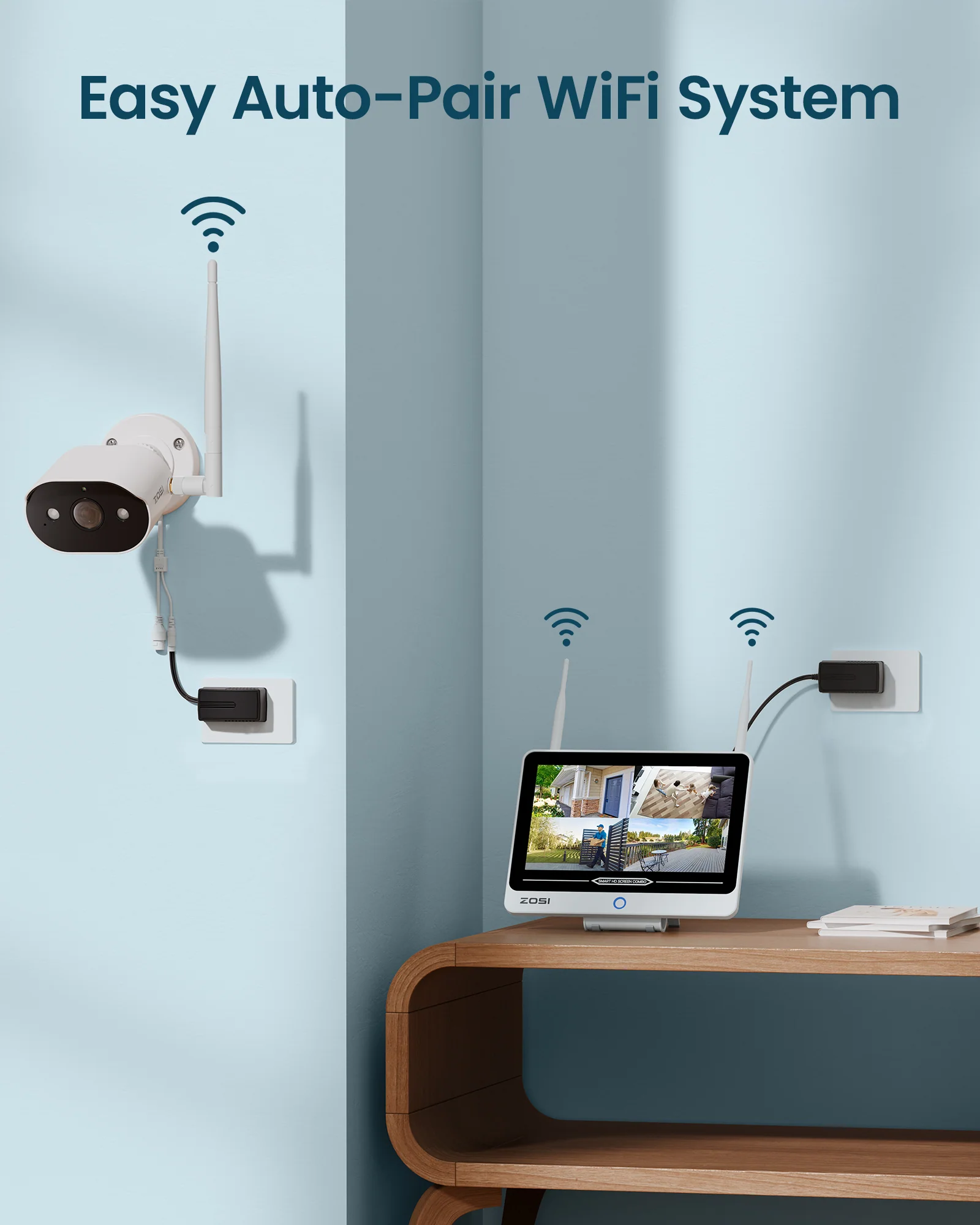 C302 WiFi-6 3MP 8CH Security Camera System + 12 inch LCD Monitor + 2TB HDD - Image 6