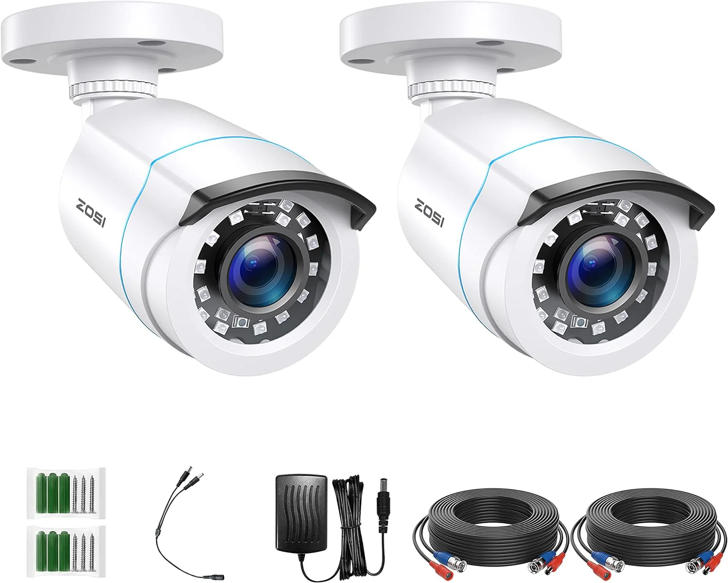 C106 2pack/4pack 1080P HD-TVI Security Cameras + 60ft BNC Cable (ZG1062B) - Image 8