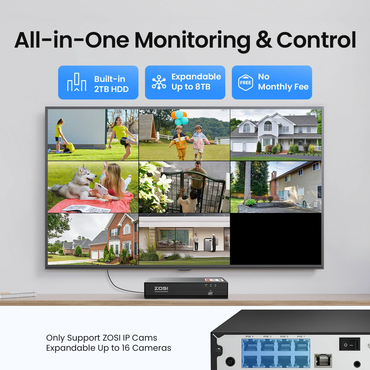 C180 & C220 4K PoE Security Camera System + 4K 8CH PoE NVR + 2TB Hard Drive - Image 8