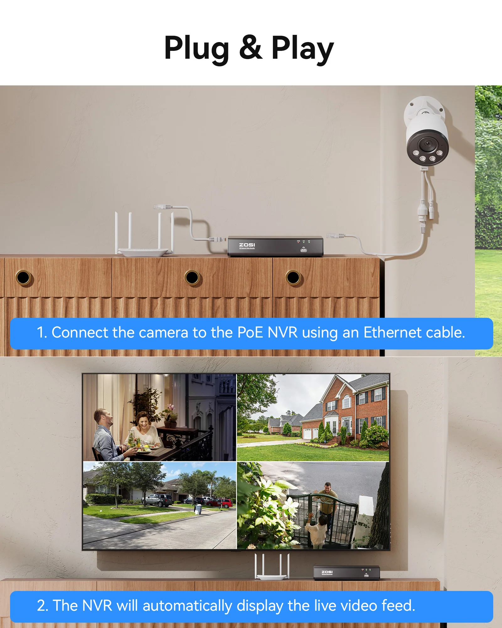C180 4K Add-on PoE Camera(Aluminum Housing), Work with ZOSI PoE NVR - Image 4