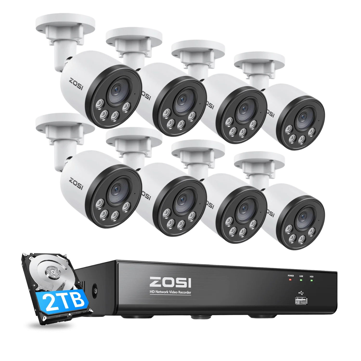 C180 4K PoE Security Camera System + 4K 8CH PoE NVR + 2TB Hard Drive - Image 15