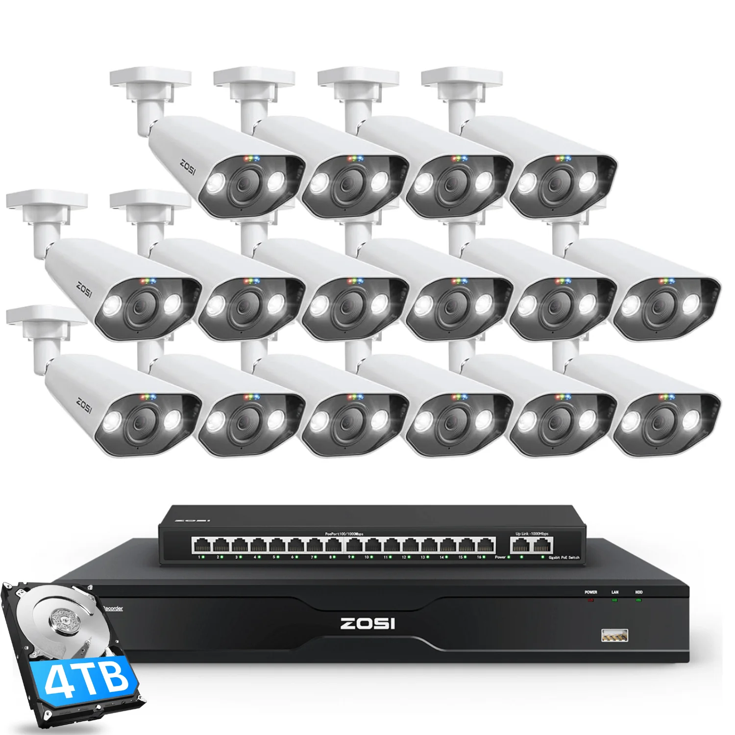 C182 32 Channel 4K PoE Security Camera System for Business + Up To 16TB HDD - Image 14