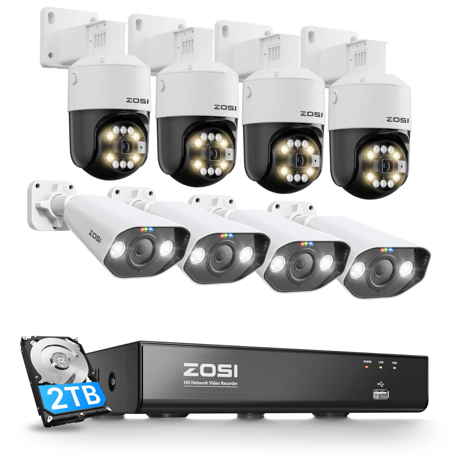 C182 4K 8CH PoE Security System + 2pack/4pack C296 PTZ Camera - Image 15