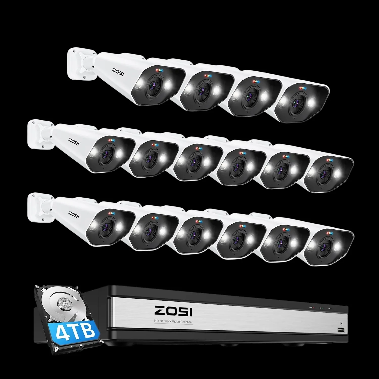 C182 5MP PoE Security Camera System + 4K 16CH PoE NVR + 4TB Hard Drive - Image 15