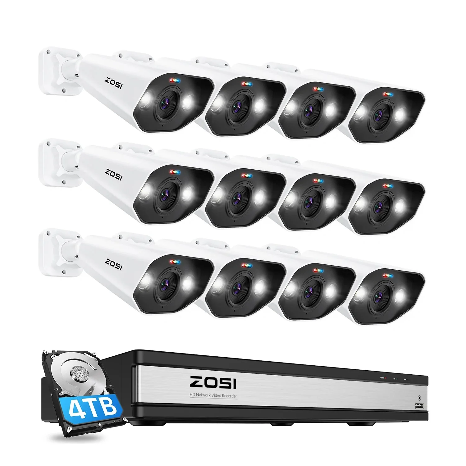 C182 5MP PoE Security Camera System + 4K 16CH PoE NVR + 4TB Hard Drive - Image 14