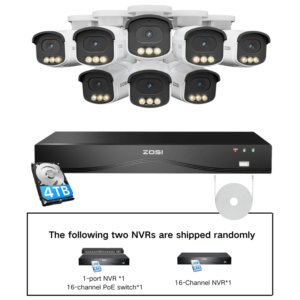 C186A 4K 16 Channel True Color Night Security System + 2-Bay PoE NVR + 4TB/8TB - Image 18