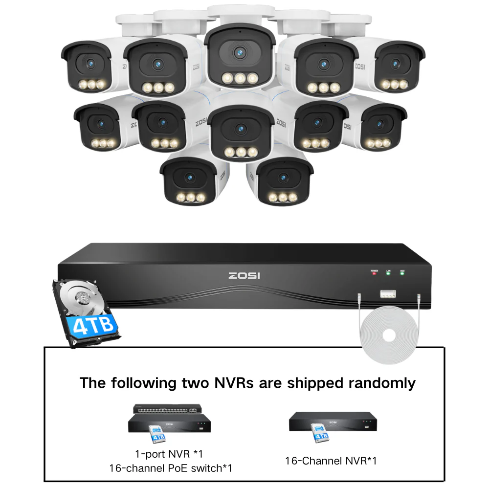 C186A 4K 16 Channel True Color Night Security System + 2-Bay PoE NVR + 4TB/8TB - Image 19