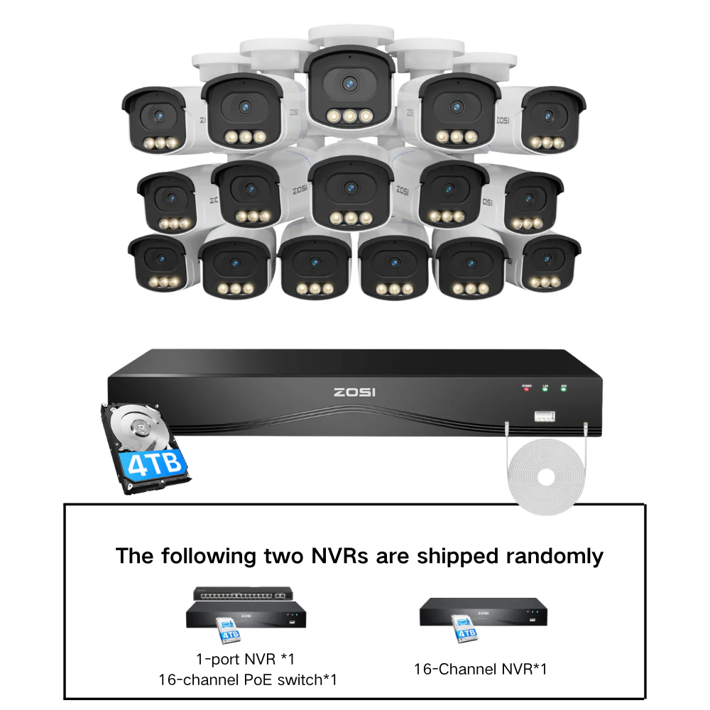 C186A 4K 16 Channel True Color Night Security System + 2-Bay PoE NVR + 4TB/8TB - Image 20