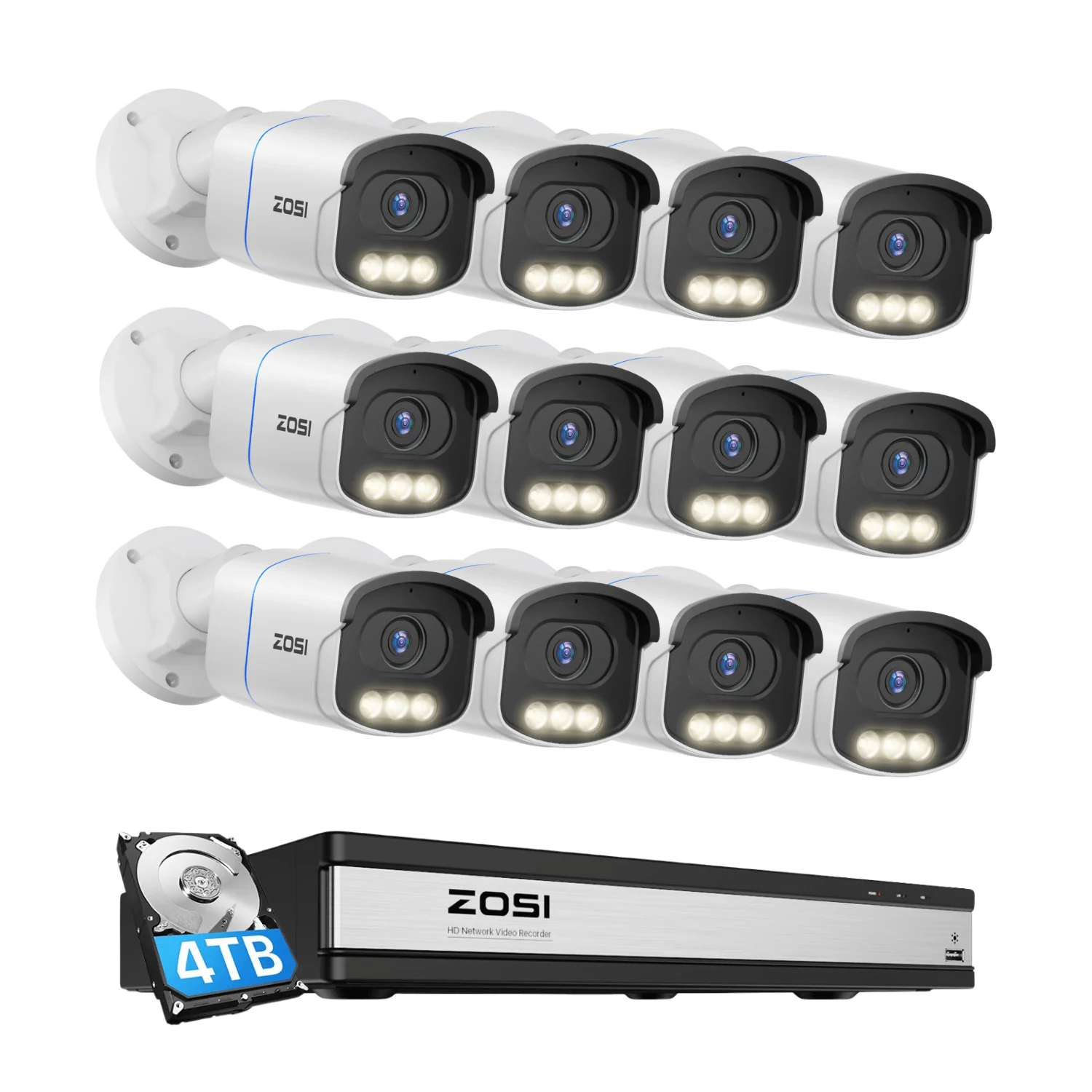 C186A 4K 16 Channel True Color Night Security System + 2-Bay PoE NVR + 4TB/8TB - Image 27