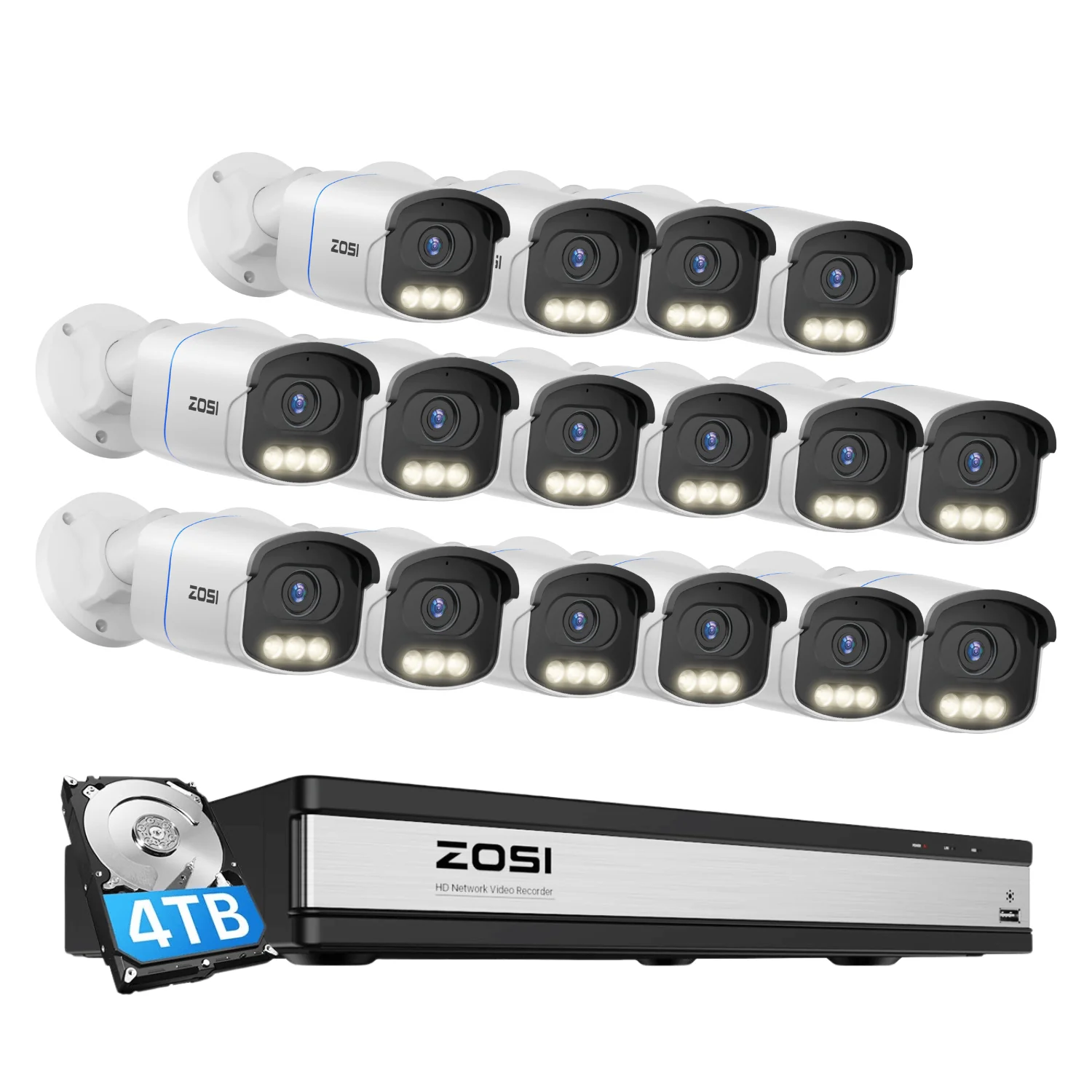 C186A 4K 16 Channel True Color Night Security System + 2-Bay PoE NVR + 4TB/8TB - Image 28