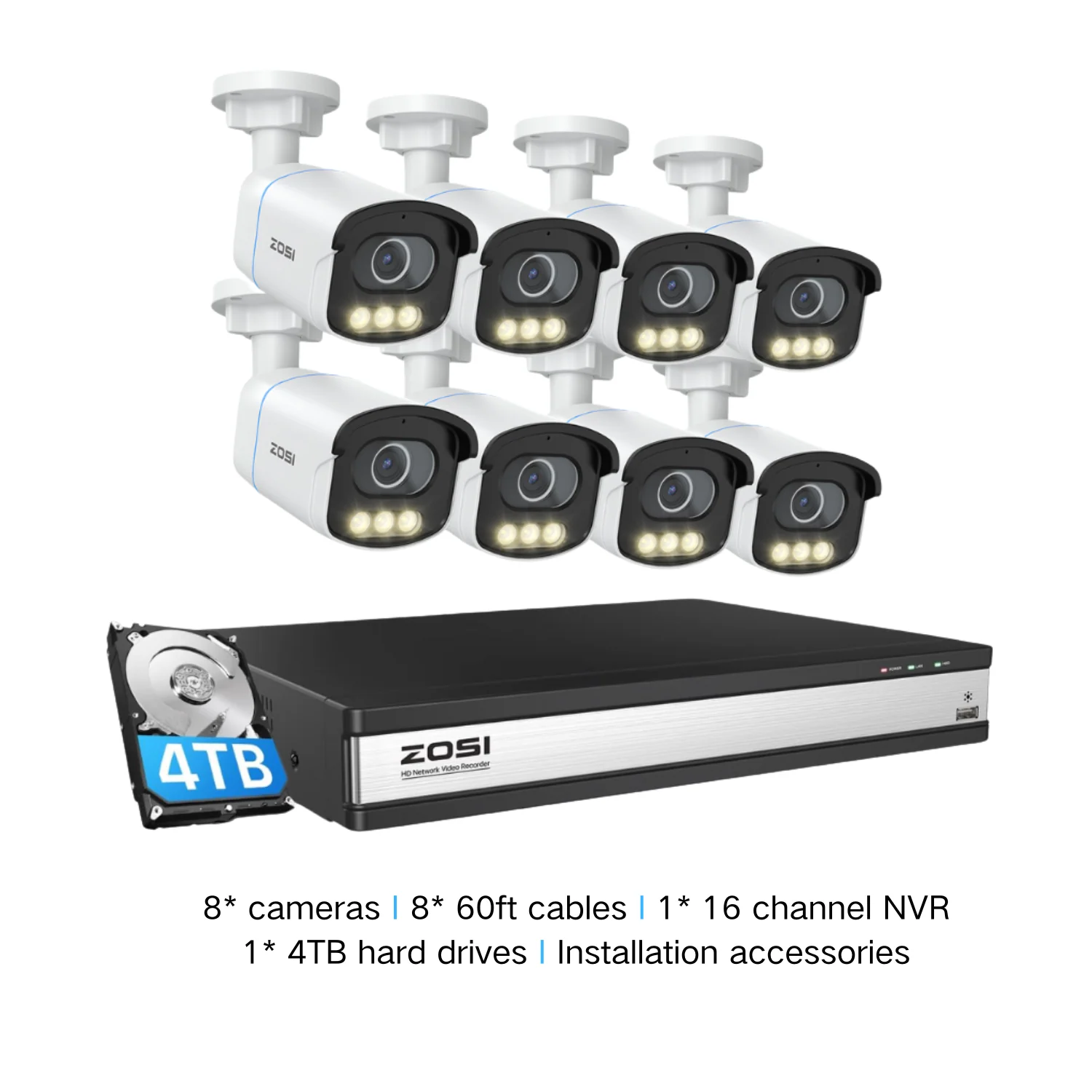 C186A 4K 8CH PoE Security System with Full-Color Night + 2TB/4TB Hard Drive - Image 25