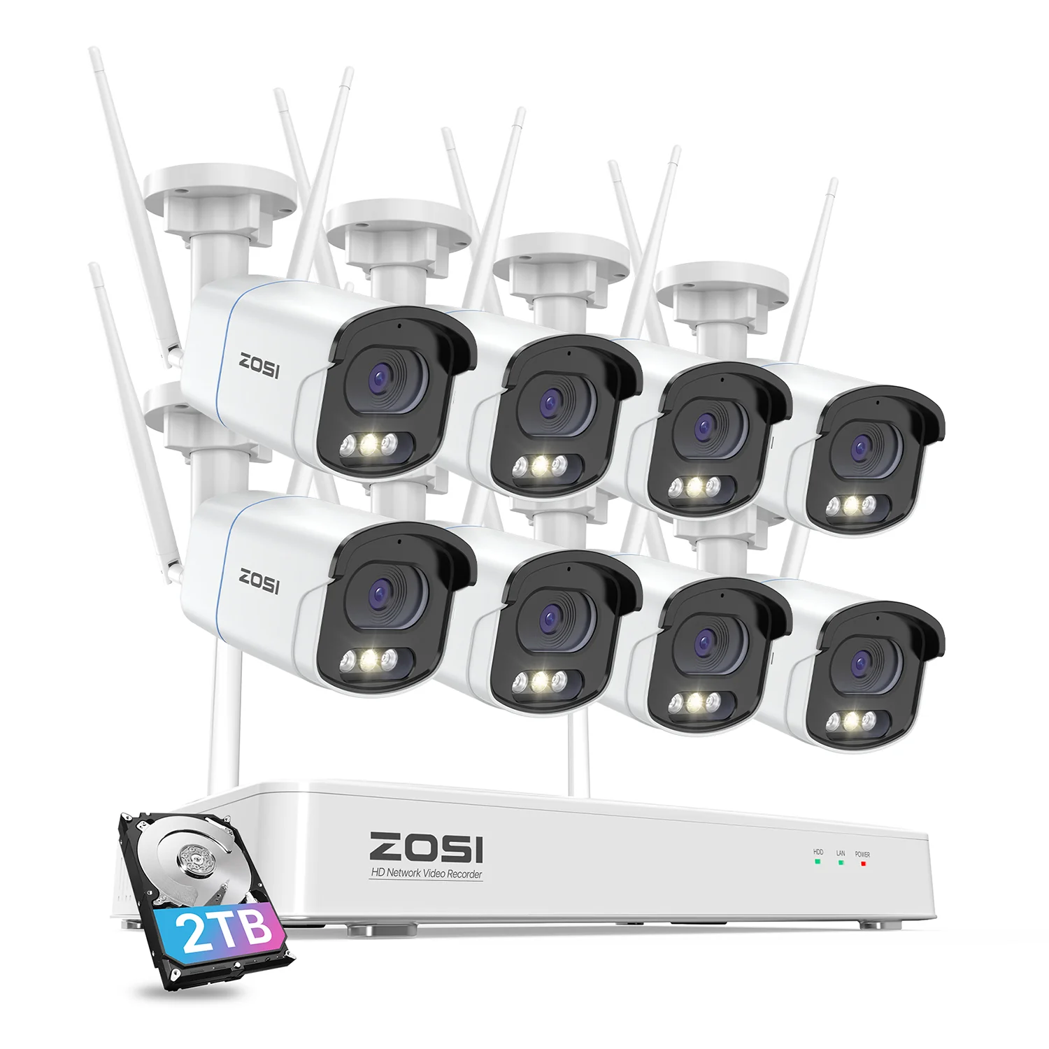 C186 4MP Wireless WiFi Security System + Up to 8 Cameras + 2TB Hard Drive - Image 15