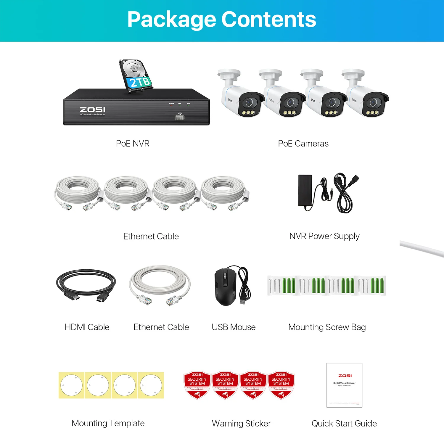 C186A 5MP True Color Night Security System + 4K 8CH PoE NVR + 2TB Hard Drive - Image 18