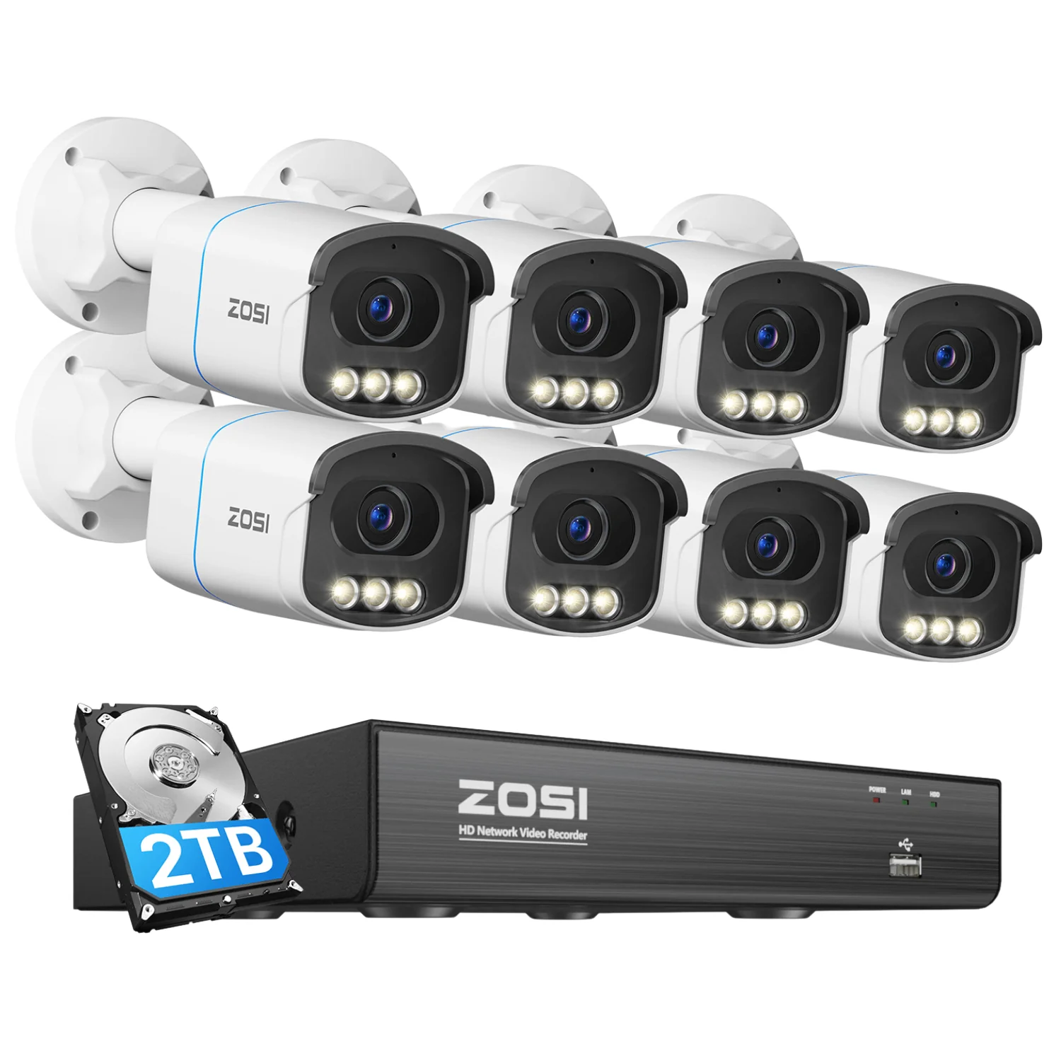 C186A 5MP True Color Night Security System + 4K 8CH PoE NVR + 2TB Hard Drive - Image 16