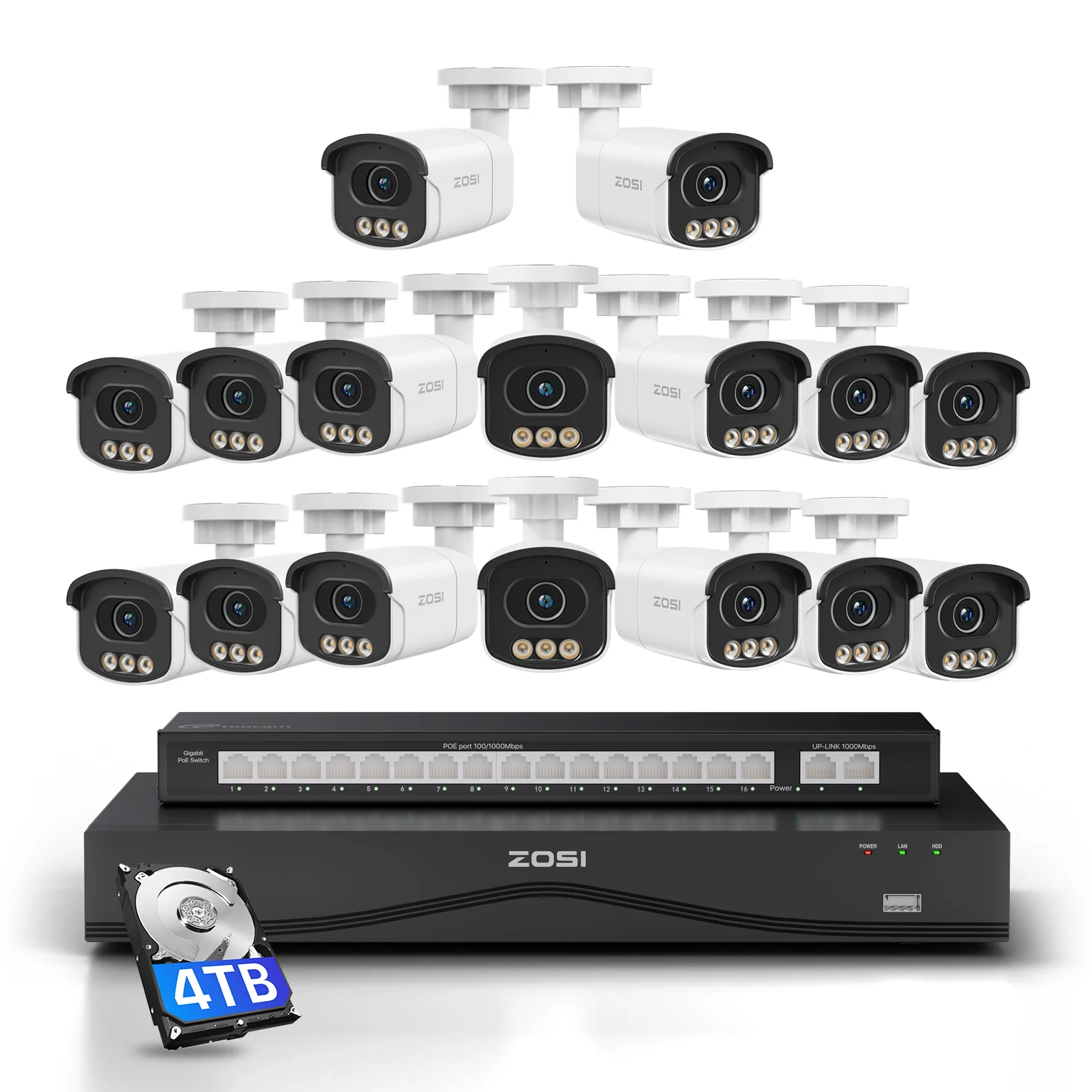 C186A 4K 32 Channel True Color Night Security System + 2-Bay PoE NVR + Up To 16TB HDD - Image 19