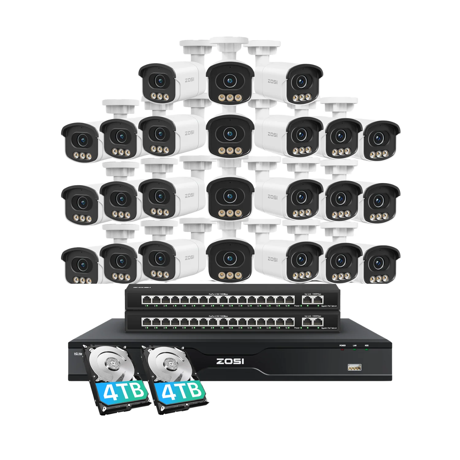 C186A 4K 32 Channel True Color Night Security System + 2-Bay PoE NVR + Up To 16TB HDD - Image 21