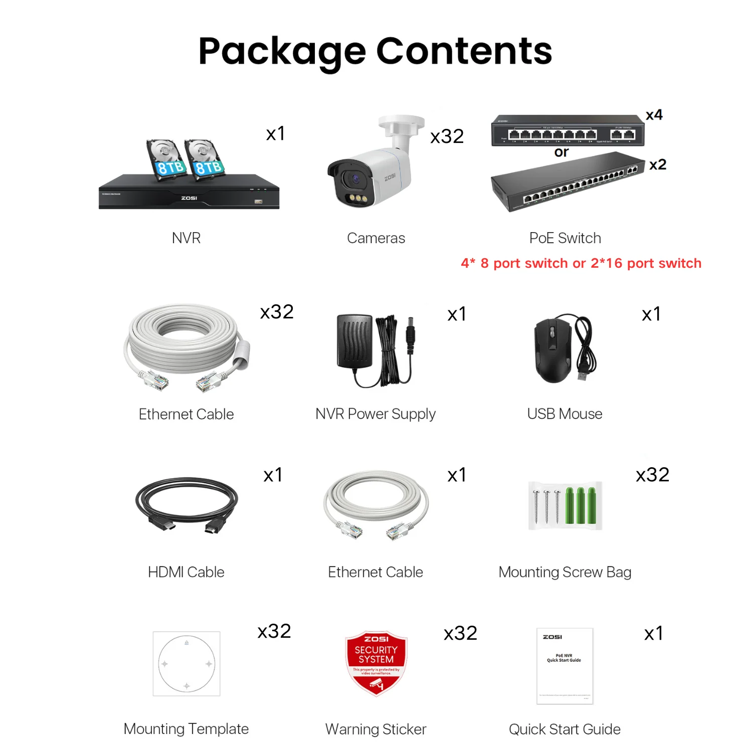 C186A 4K 32 Channel True Color Night Security System + 2-Bay PoE NVR + Up To 16TB HDD - Image 30