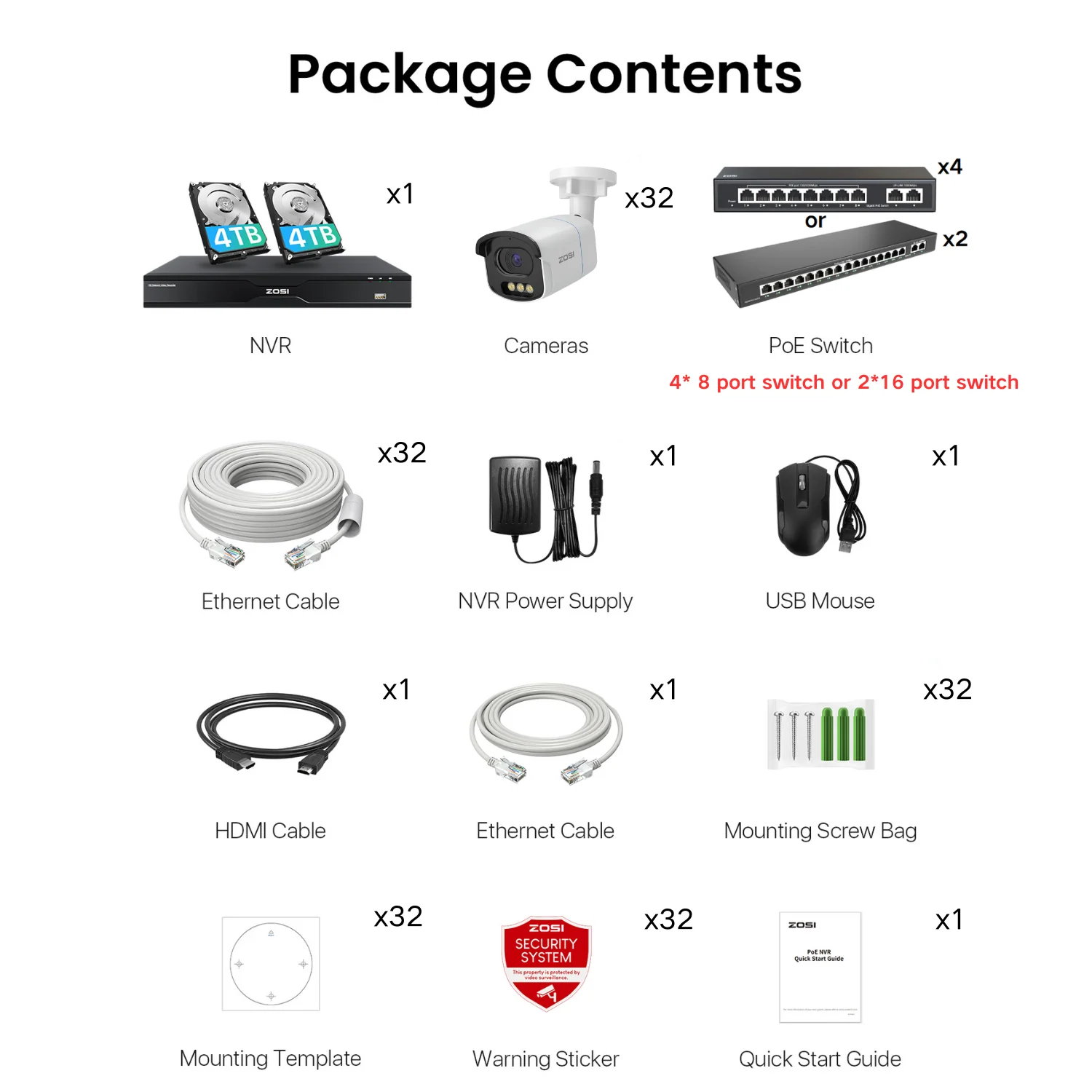 C186A 4K 32 Channel True Color Night Security System + 2-Bay PoE NVR + Up To 16TB HDD - Image 32