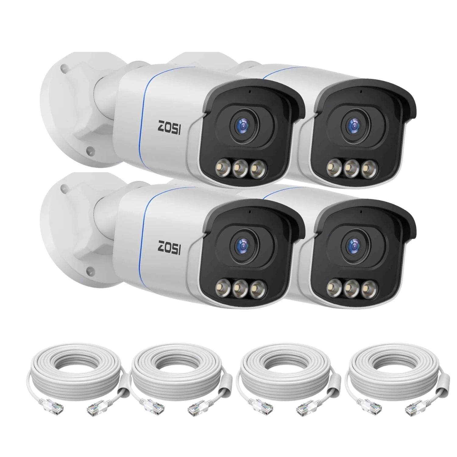 C186A 2pack/4pack 4K PoE Camera with Full-Color Night + 60ft Ethernet Cable - Image 8