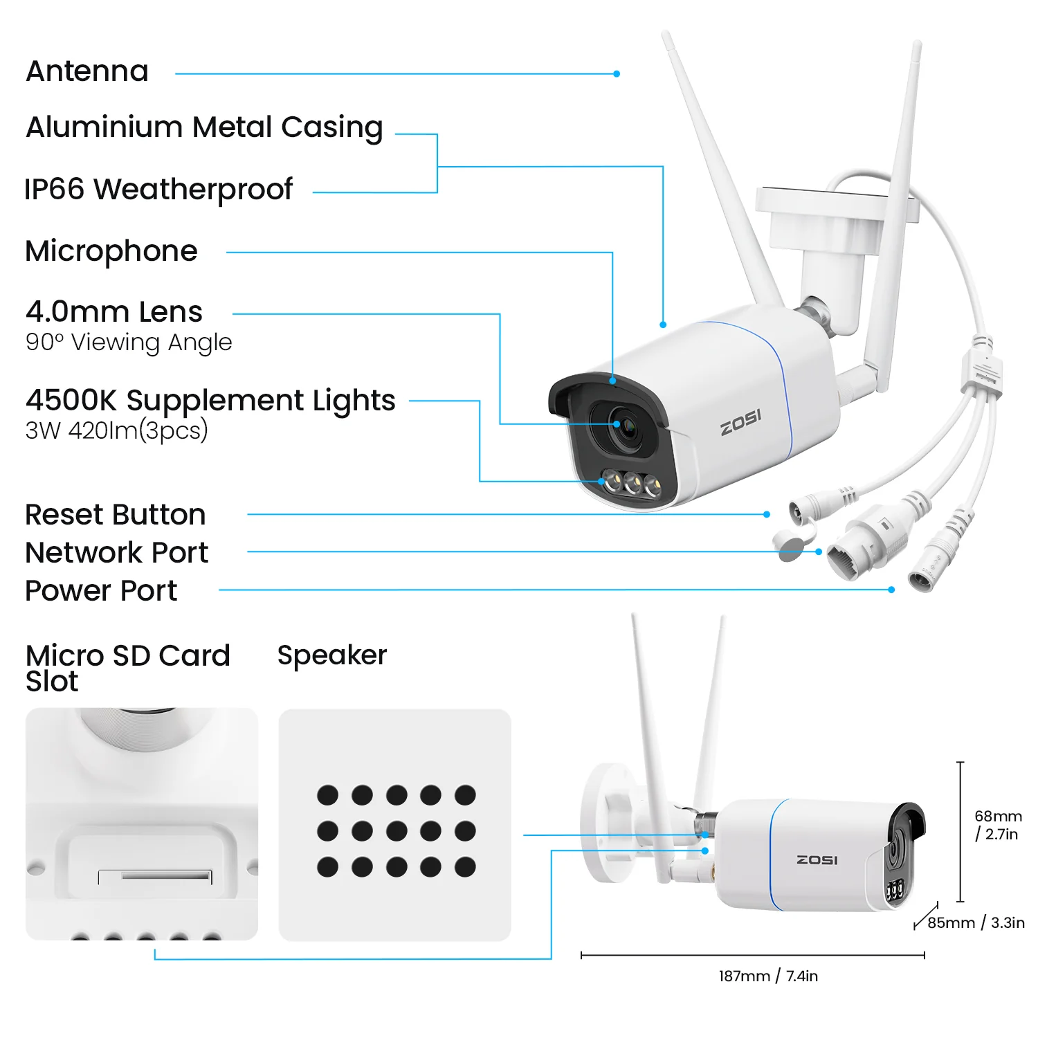 C186A 4K WiFi Camera with Full-Color Night + Up to 256GB Local Storage - Image 6
