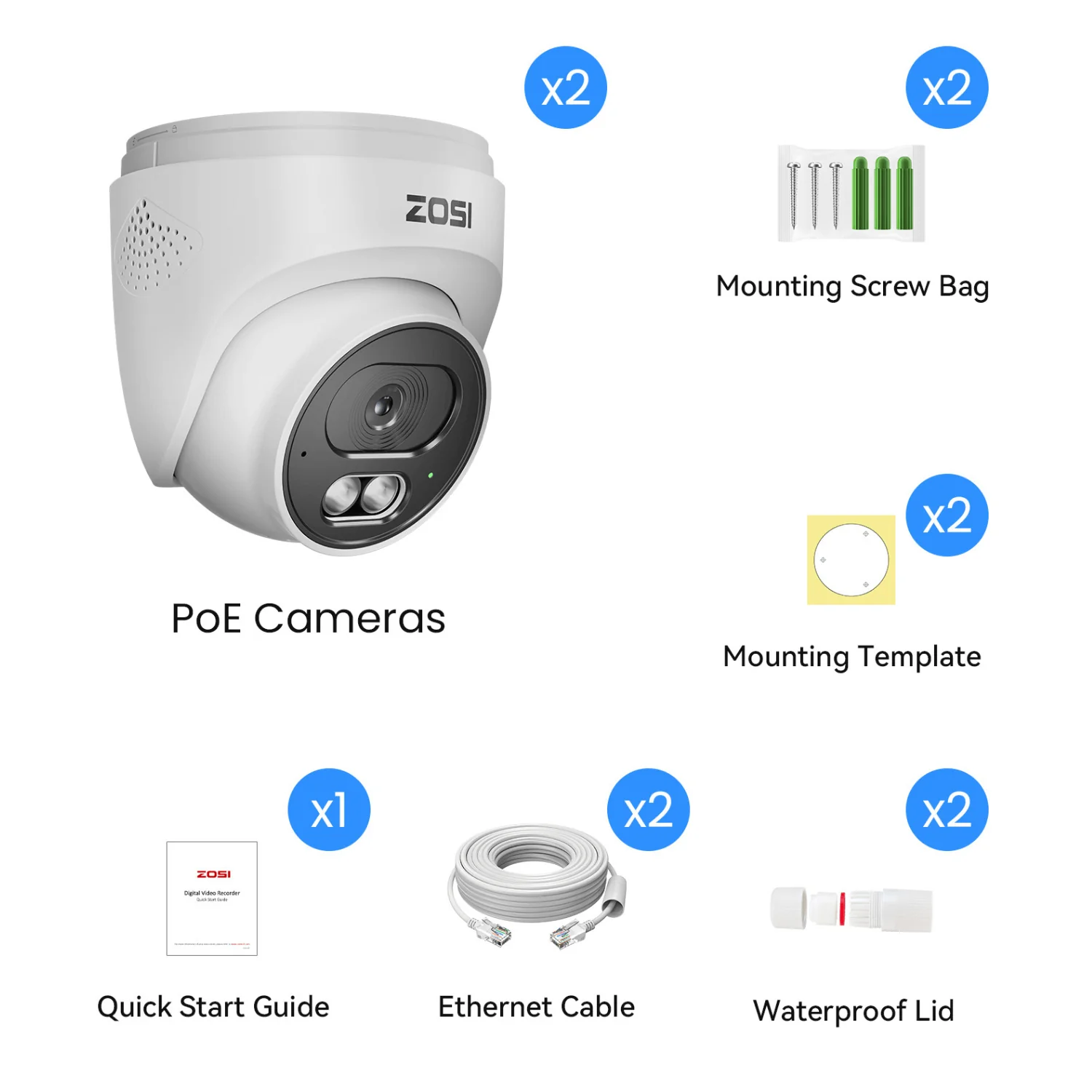 C220 2pack/4pack 4K UHD PoE IP Camera + 60ft Ethernet Cable - Image 9