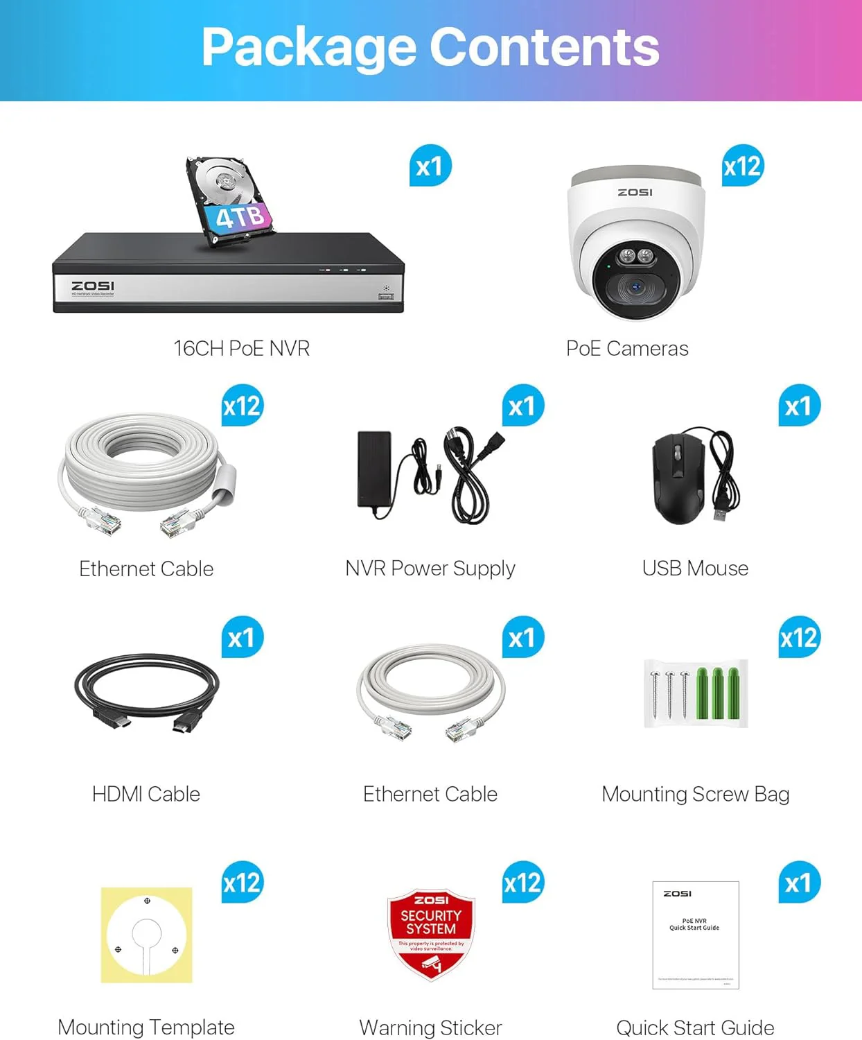 C220 4MP Security Camera System + 4K 16 Channel PoE NVR + 4TB Hard Drive - Image 11