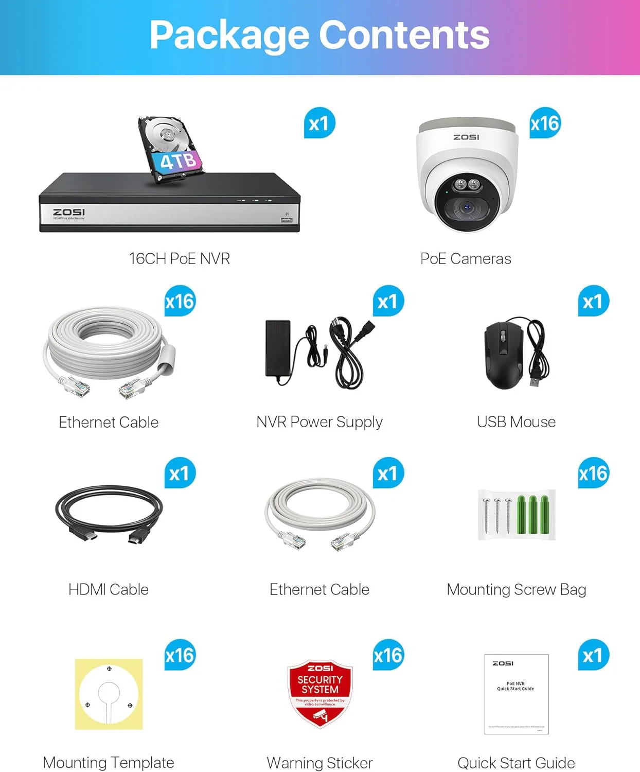 C220 4MP Security Camera System + 4K 16 Channel PoE NVR + 4TB Hard Drive - Image 13