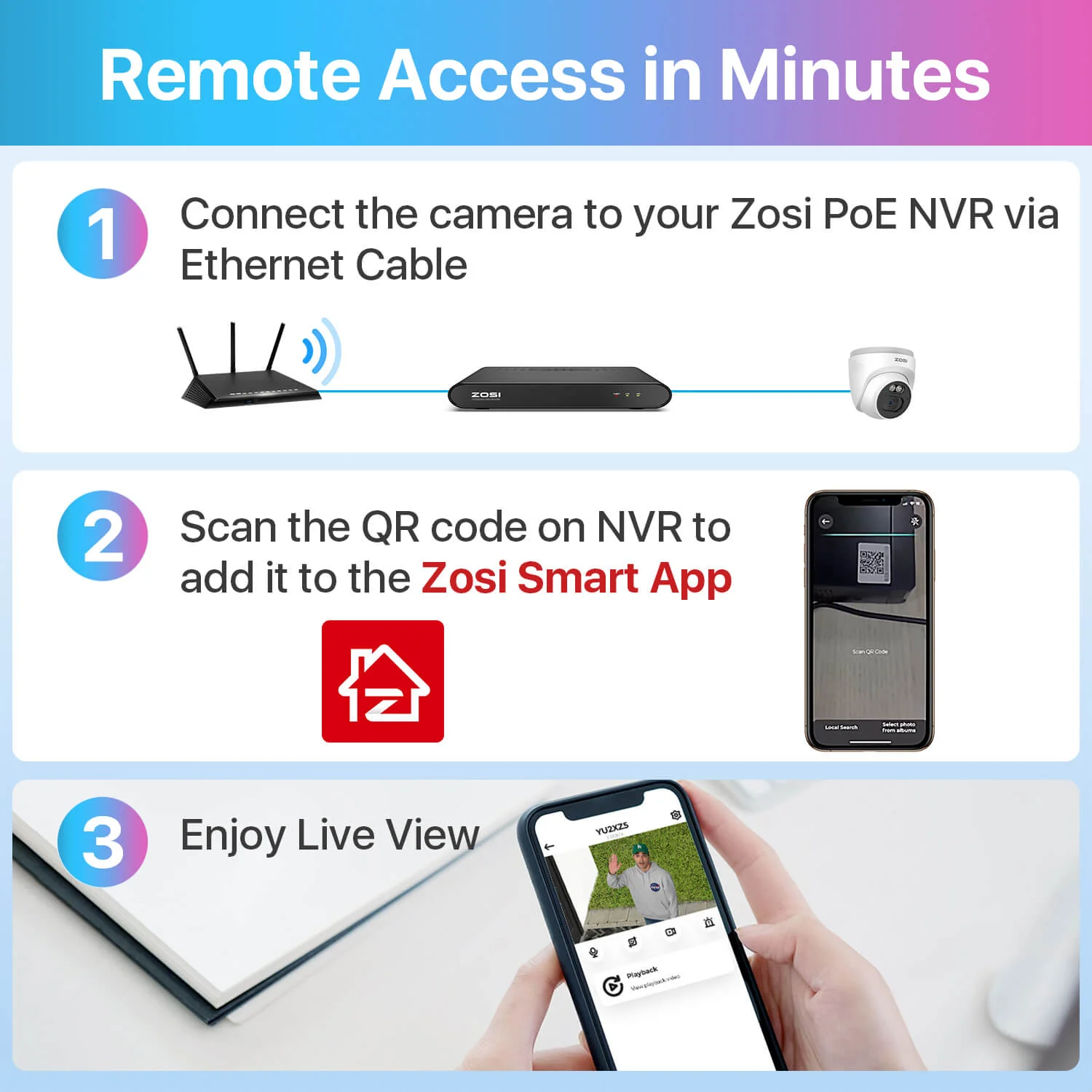 C220 4MP Security Camera System + 4K 16 Channel PoE NVR + 4TB Hard Drive - Image 8