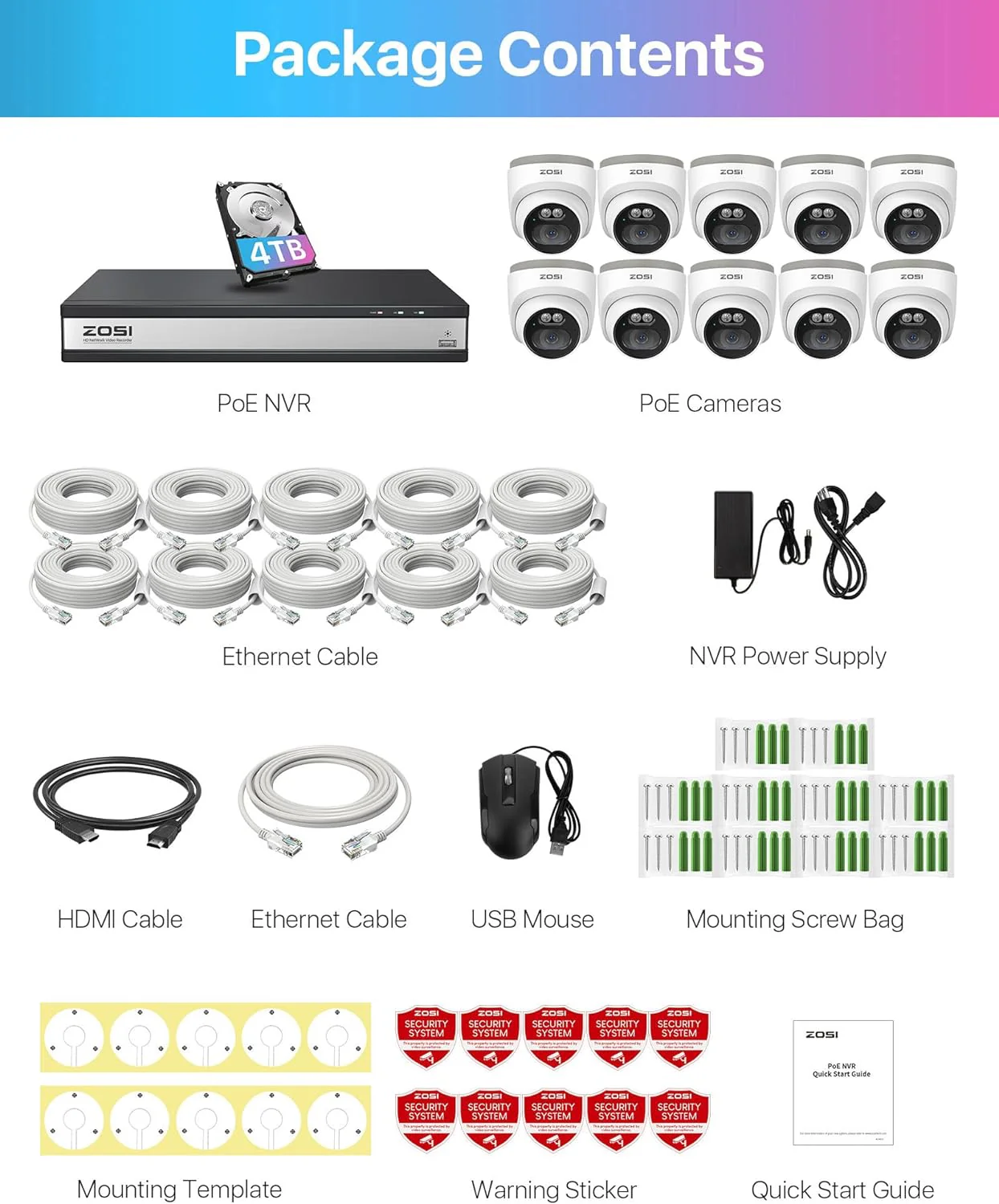 C220 4MP Security Camera System + 4K 16 Channel PoE NVR + 4TB Hard Drive - Image 9
