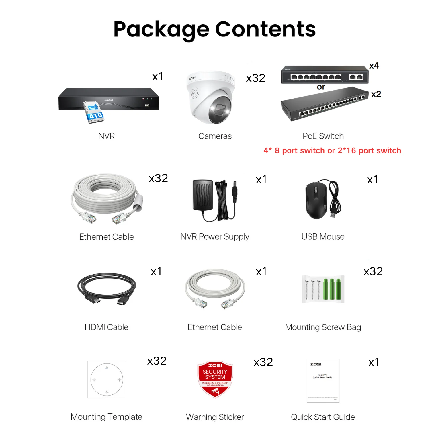 C225 32CH 4K PoE Security Camera System + Max 32 Cameras + 4TB/8TB HDD - Image 25