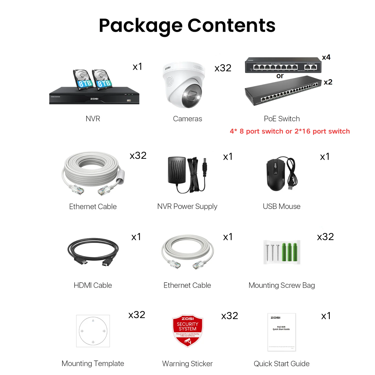 C225 32CH 4K PoE Security Camera System + Max 32 Cameras + 4TB/8TB HDD - Image 26