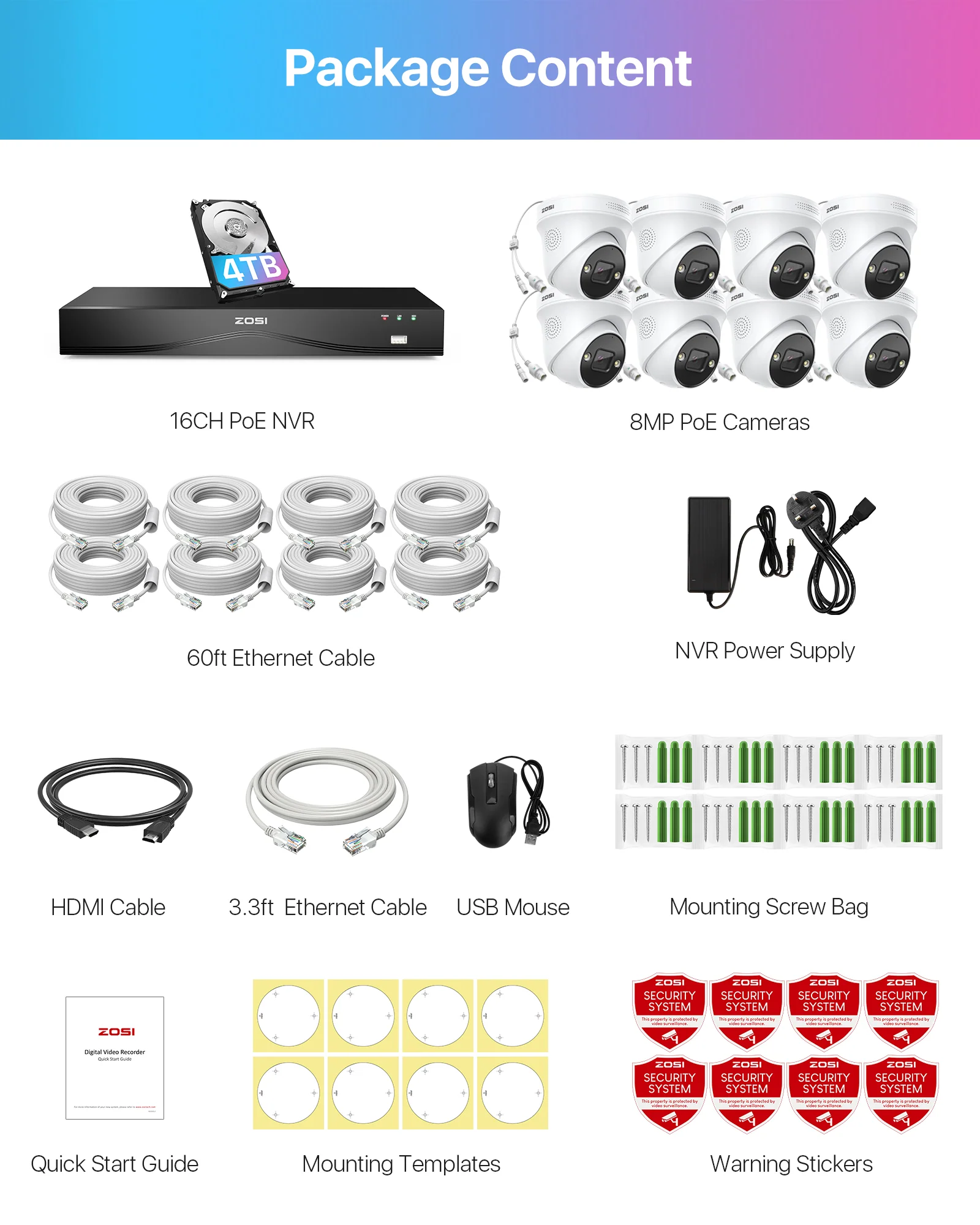 C225 4K 16CH PoE Security System + 2-Bay PoE NVR with 4TB/8TB HDD - Image 17