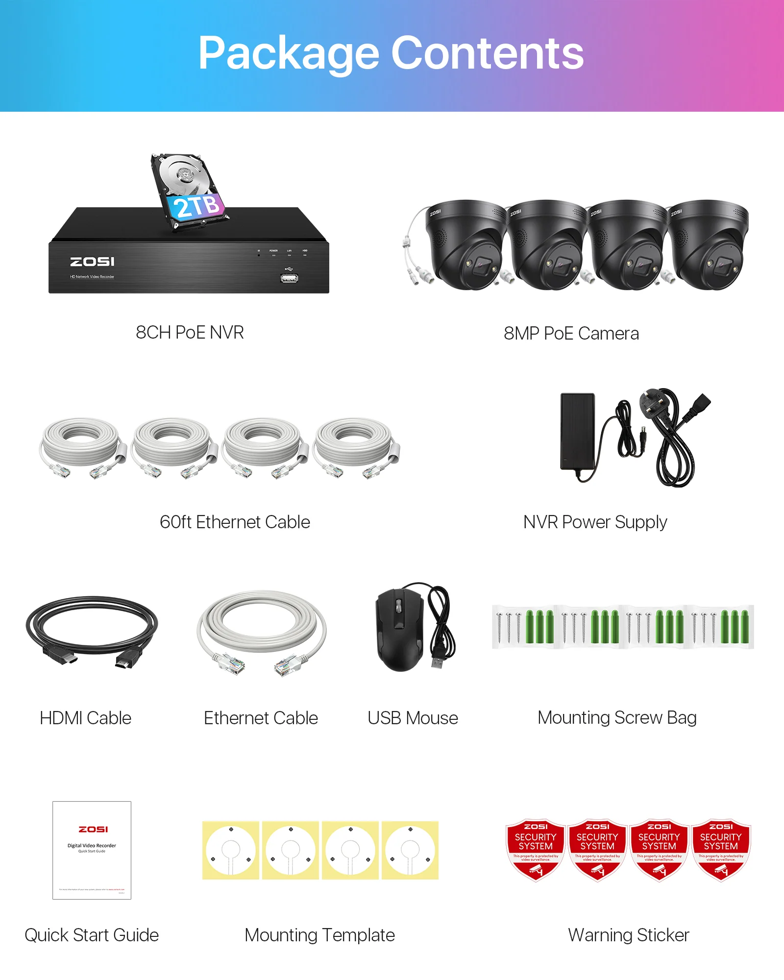 C225 4K 8CH 4-Cam PoE Security System + 2TB Hard Drive - Image 9