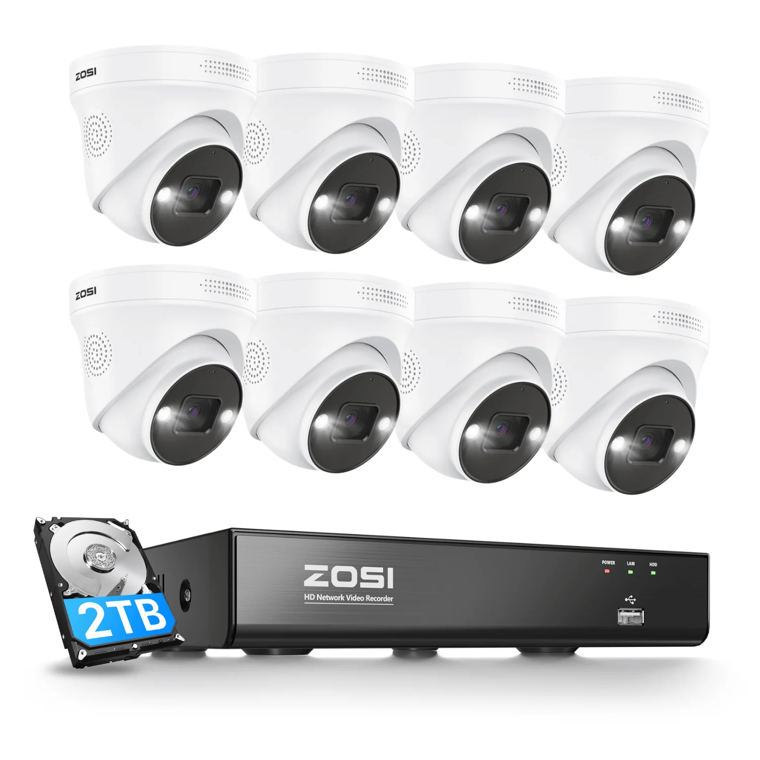 C225 4K 8CH PoE Security Camera System + 2pack/4pack C296 PTZ Camera - Image 17