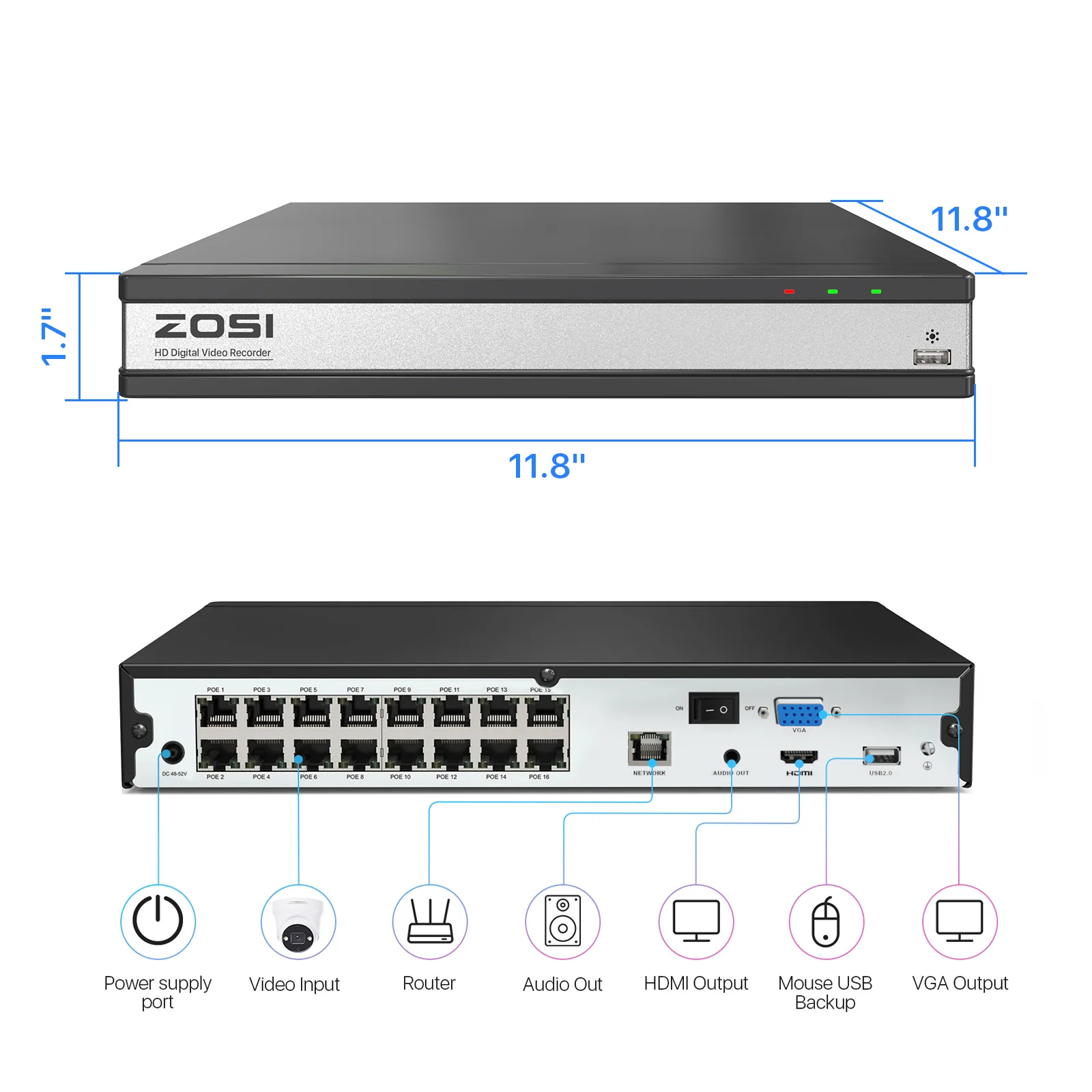 C225 5MP PoE Camera System + 4K 16CH PoE NVR + 4TB Hard Drive - Image 14