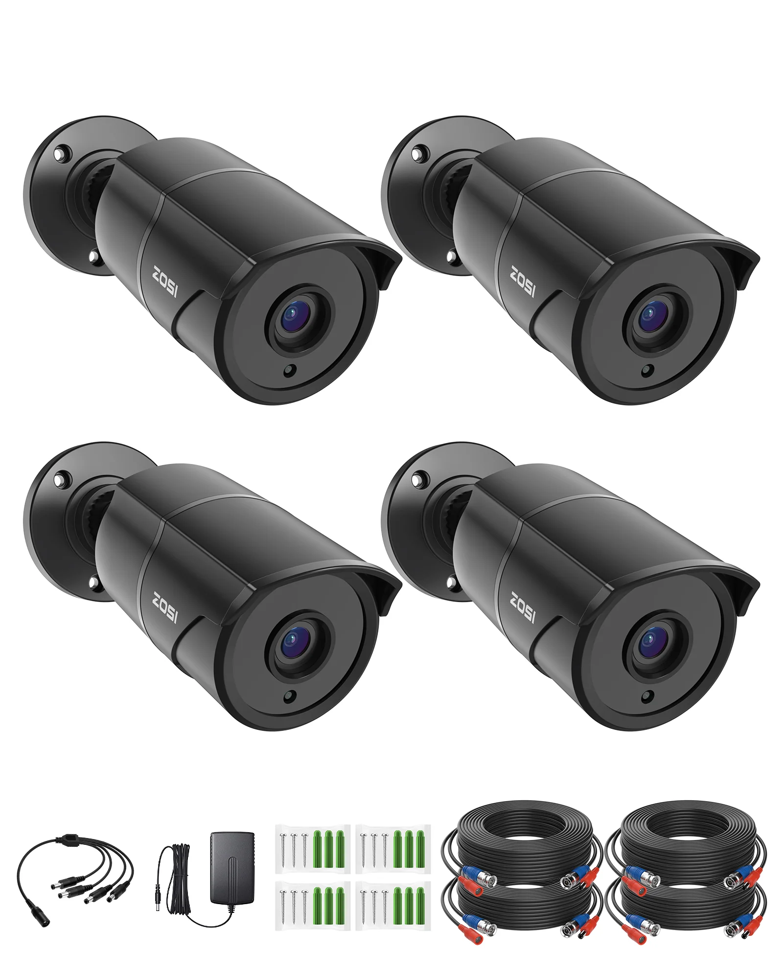 C261 2pack/4pack 1080P Analog Security Cameras with Audio + 60ft BNC Cable - Image 12