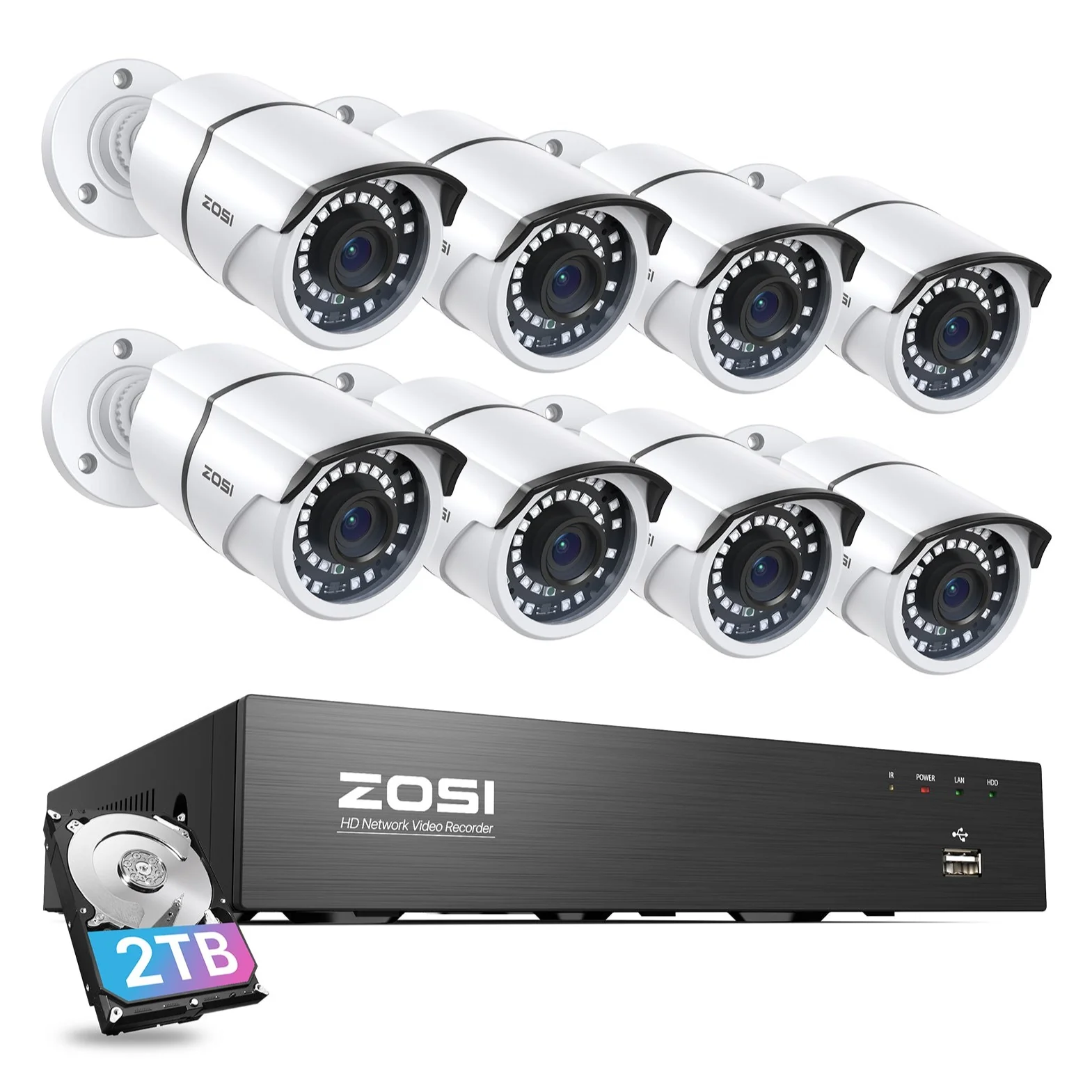 C261 5MP PoE Security System with Audio + 4K 8CH PoE NVR + 2TB Hard Drive - Image 14